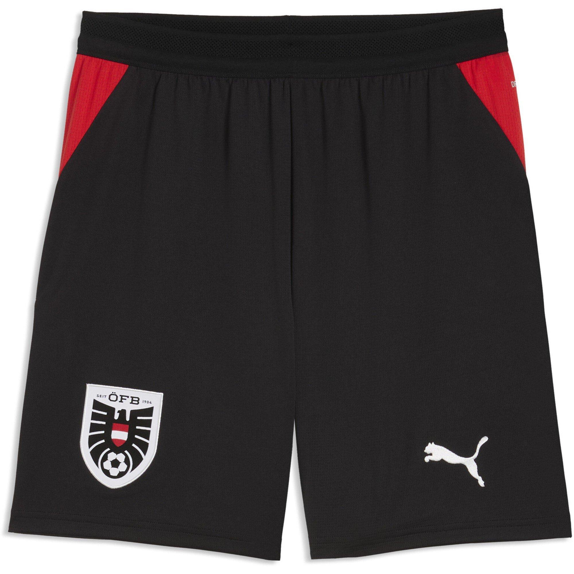 Puma Men's Austria Home Shorts World Cup 2026 Adults - Black/Red - M