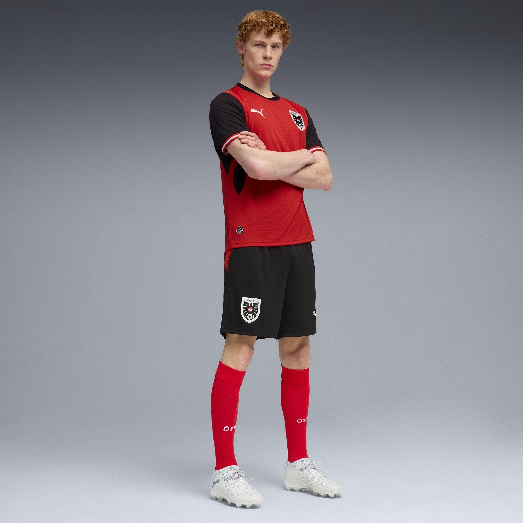 Nero/Rosso - Puma - PUMA Austria Home Shorts 2026 - 5