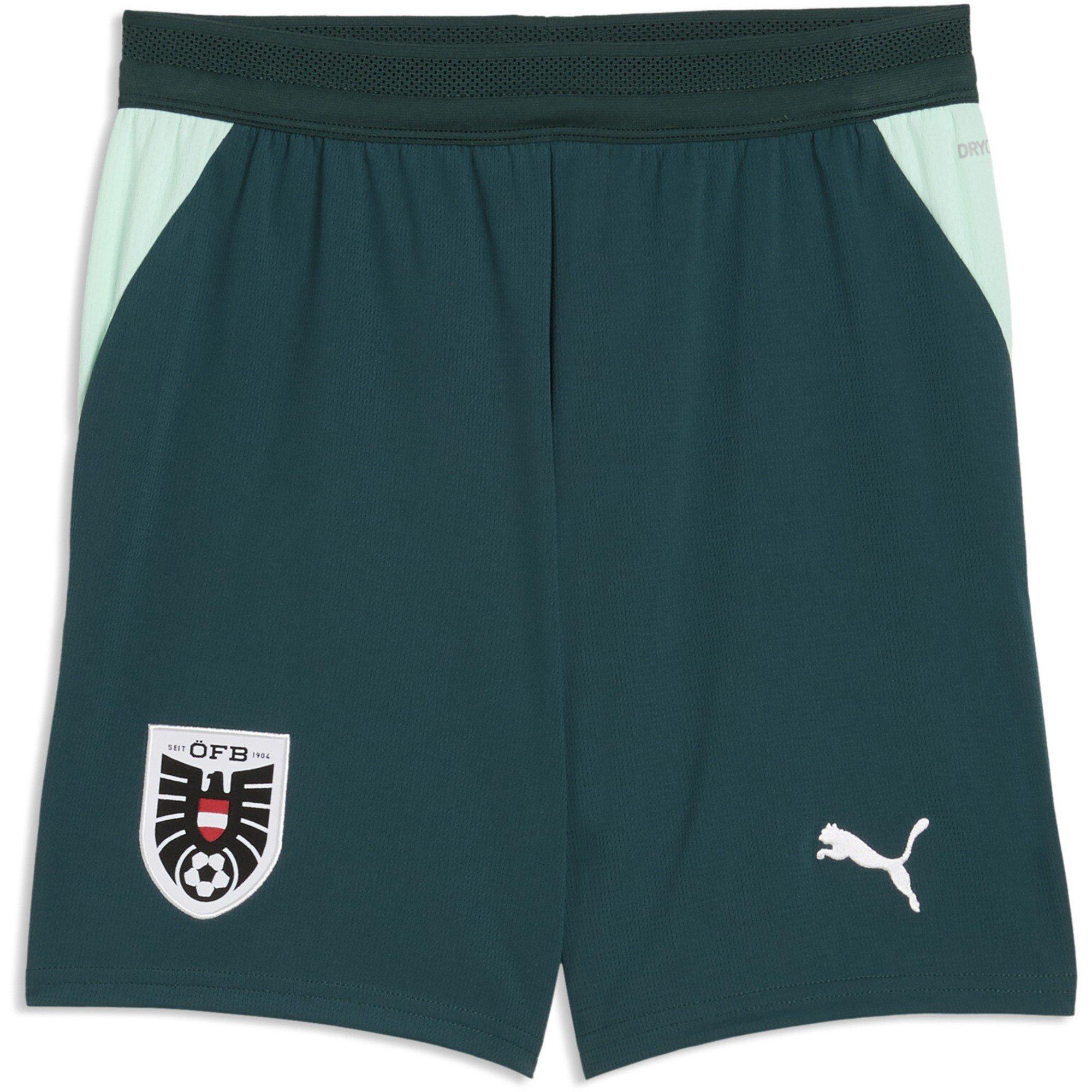 Puma  Kids Kids Austria Away Shorts World Cup 2026™ - Green/Mint - 13 (XL)