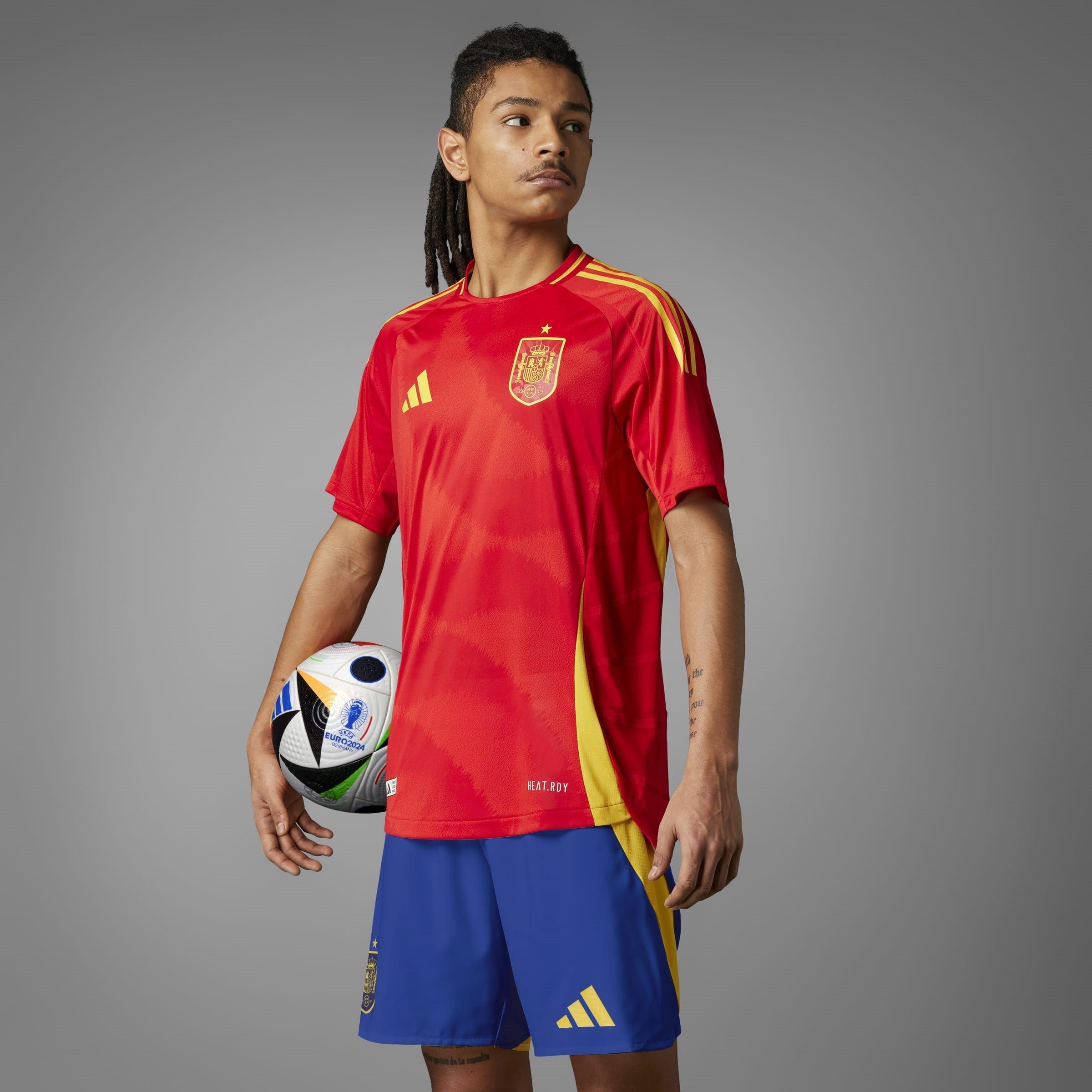 Red - adidas - Spain Home Shirt 2024 Mens - 9
