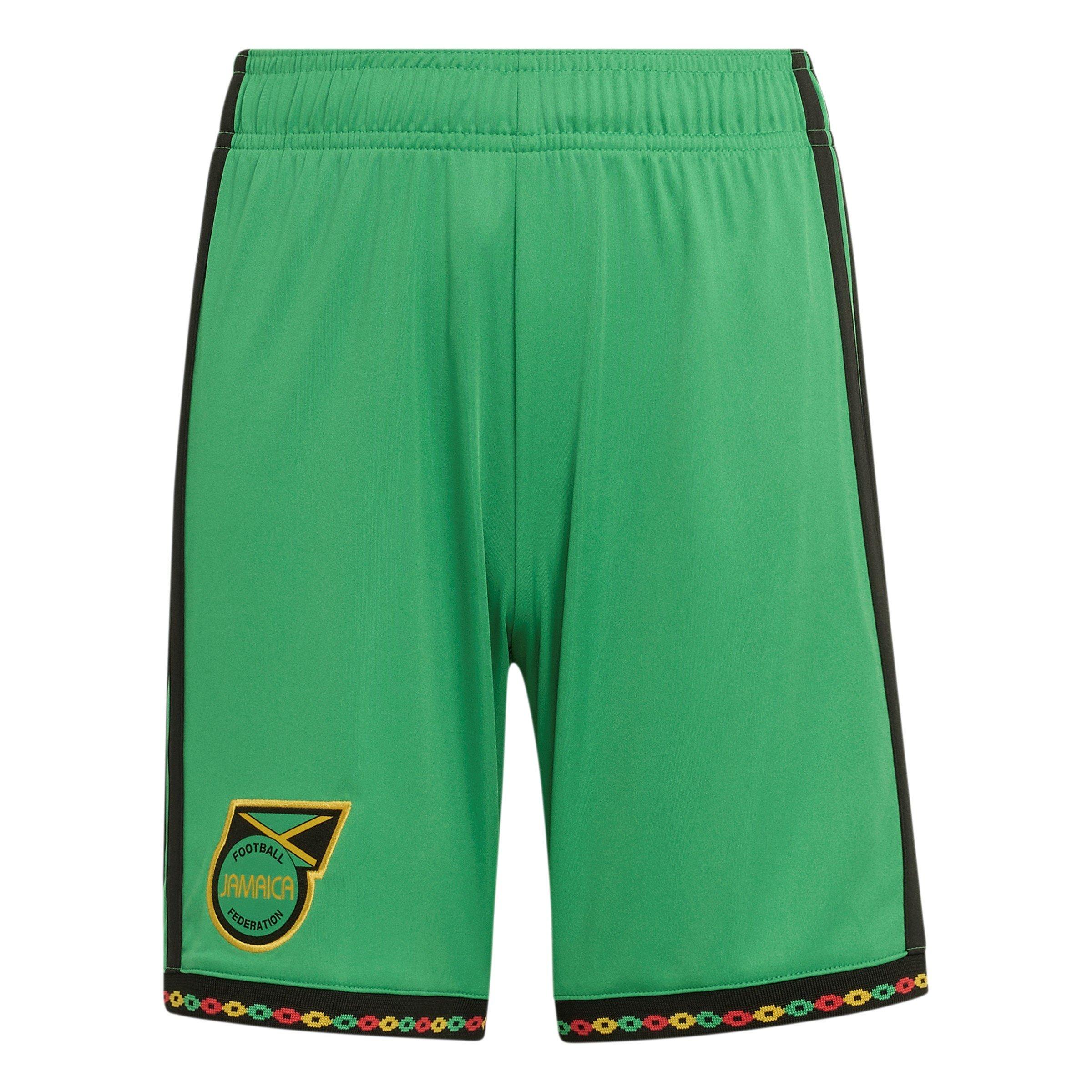 Adidas  Green/Gold Kids Jamaica Home Shorts 2026 - 11-12 Years