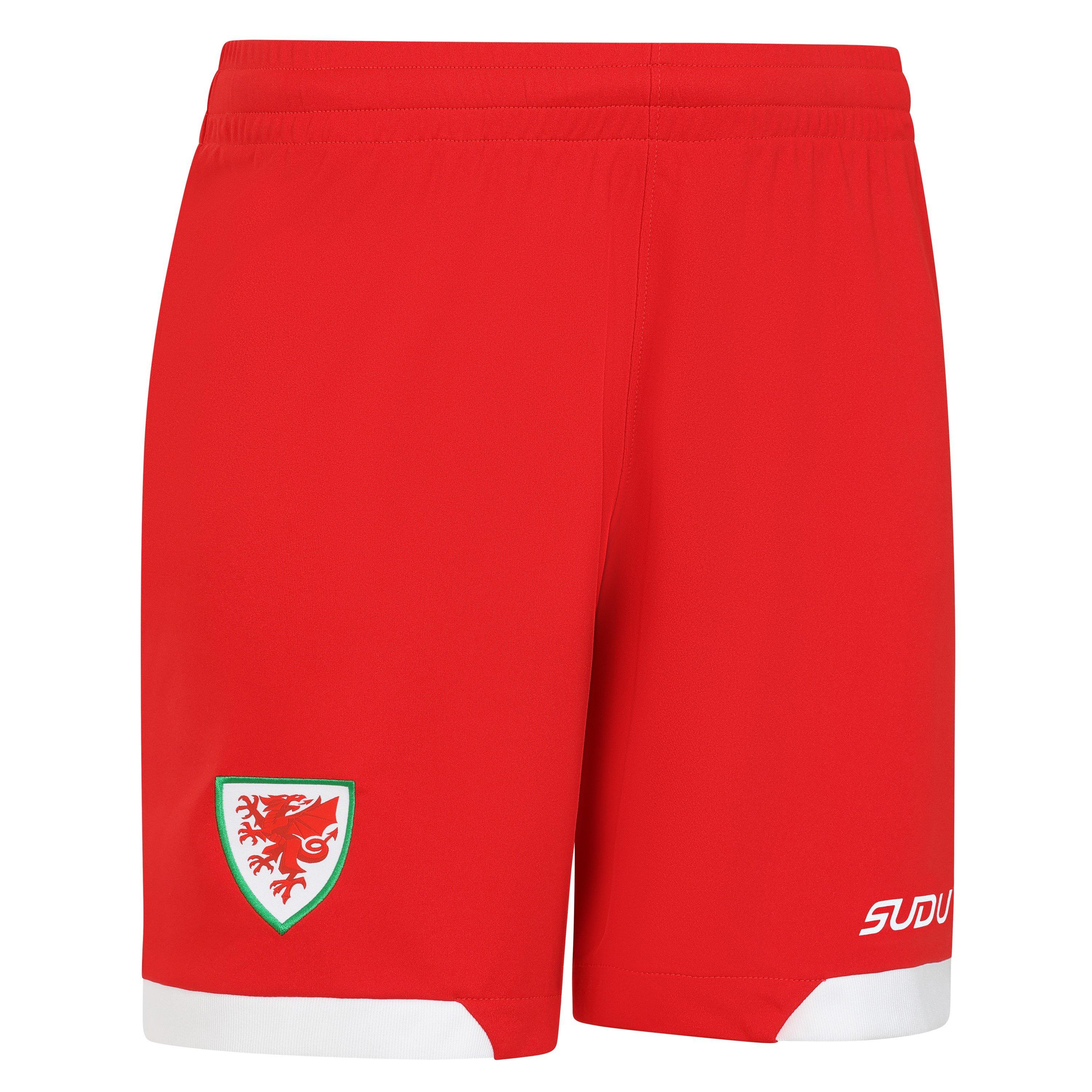 Red/White - Sudu - Wales Football 26/27 Home Shorts Adults - 4