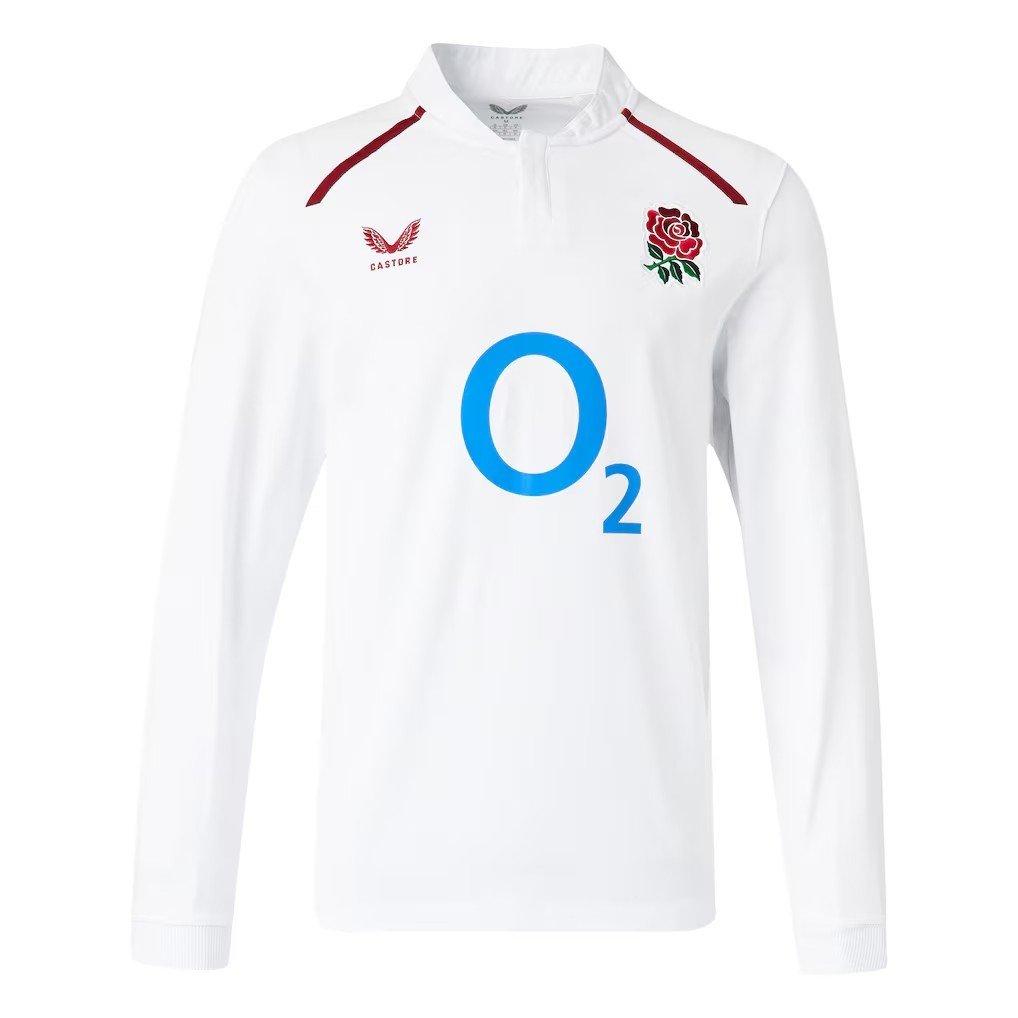 Castore Women's England Rugby Home Long Sleeve Shirt 2026 - Classic White - 16 (XL)