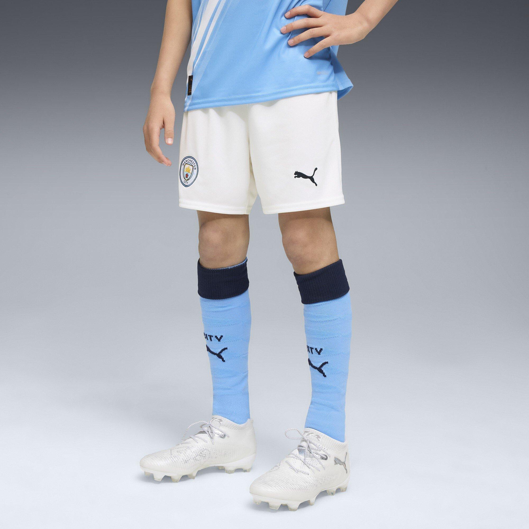 Blanc - Puma - Manchester City Home Shorts 2025 2026 Juniors - 3