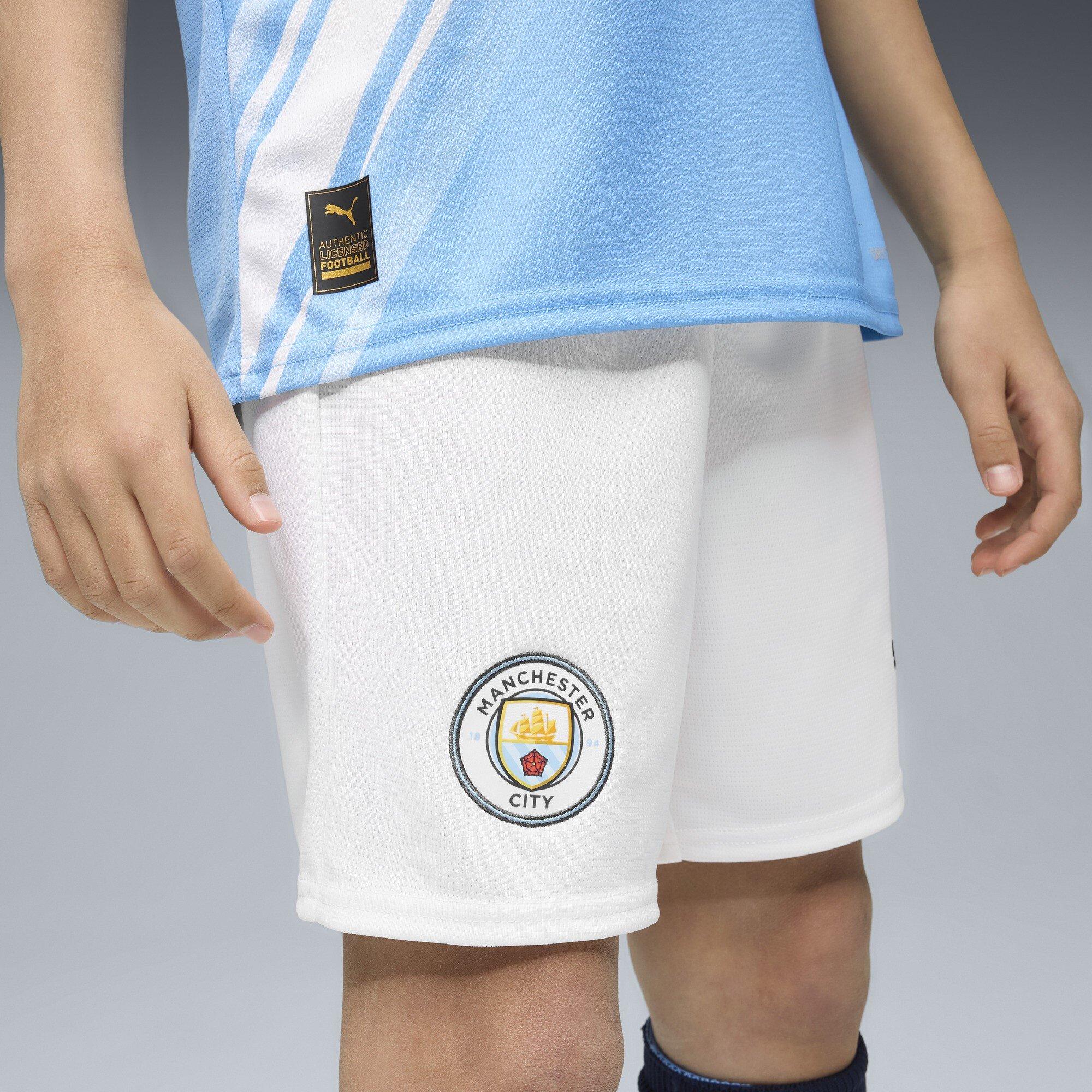 Blanc - Puma - Manchester City Home Shorts 2025 2026 Juniors - 4