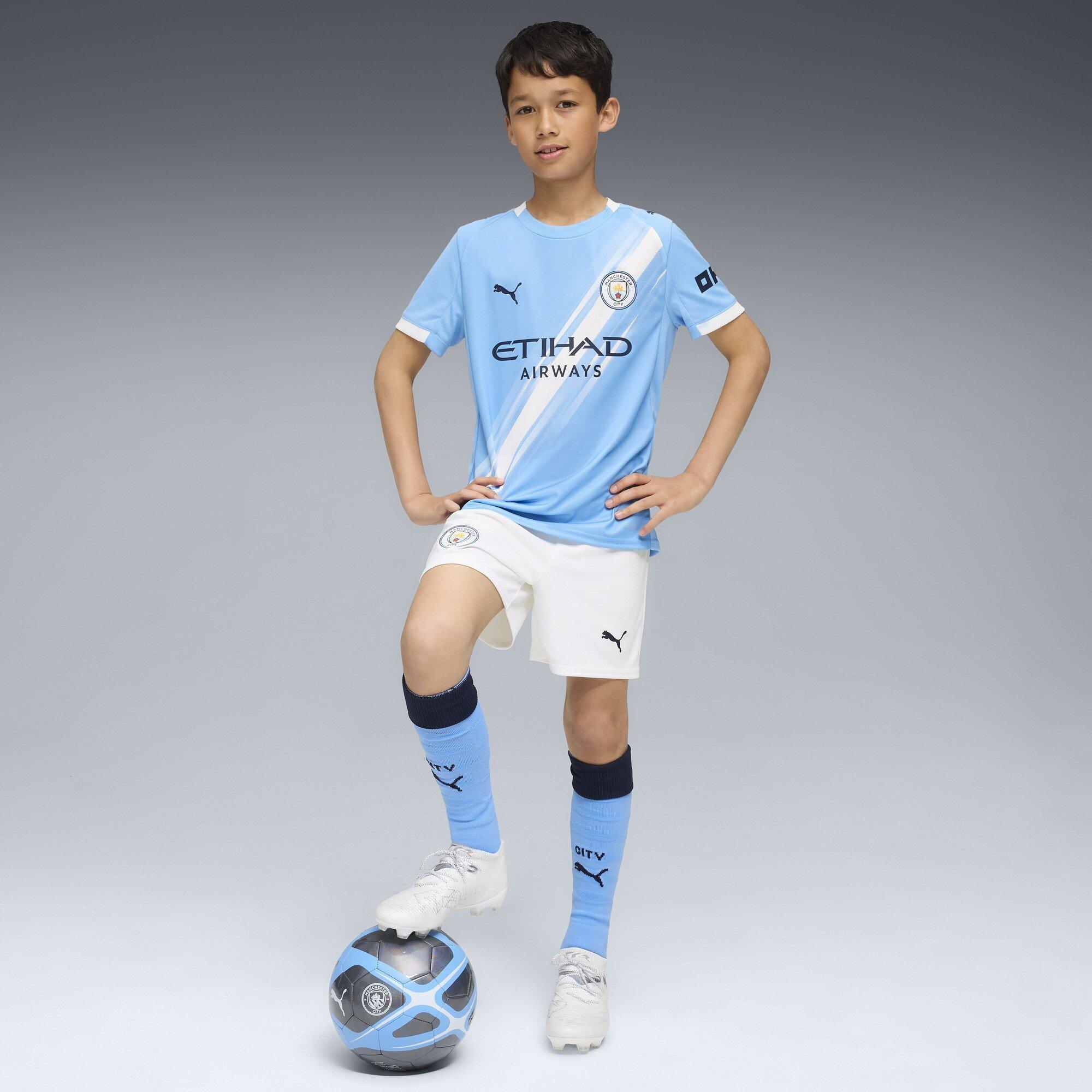 Blanc - Puma - Manchester City Home Shorts 2025 2026 Juniors - 6