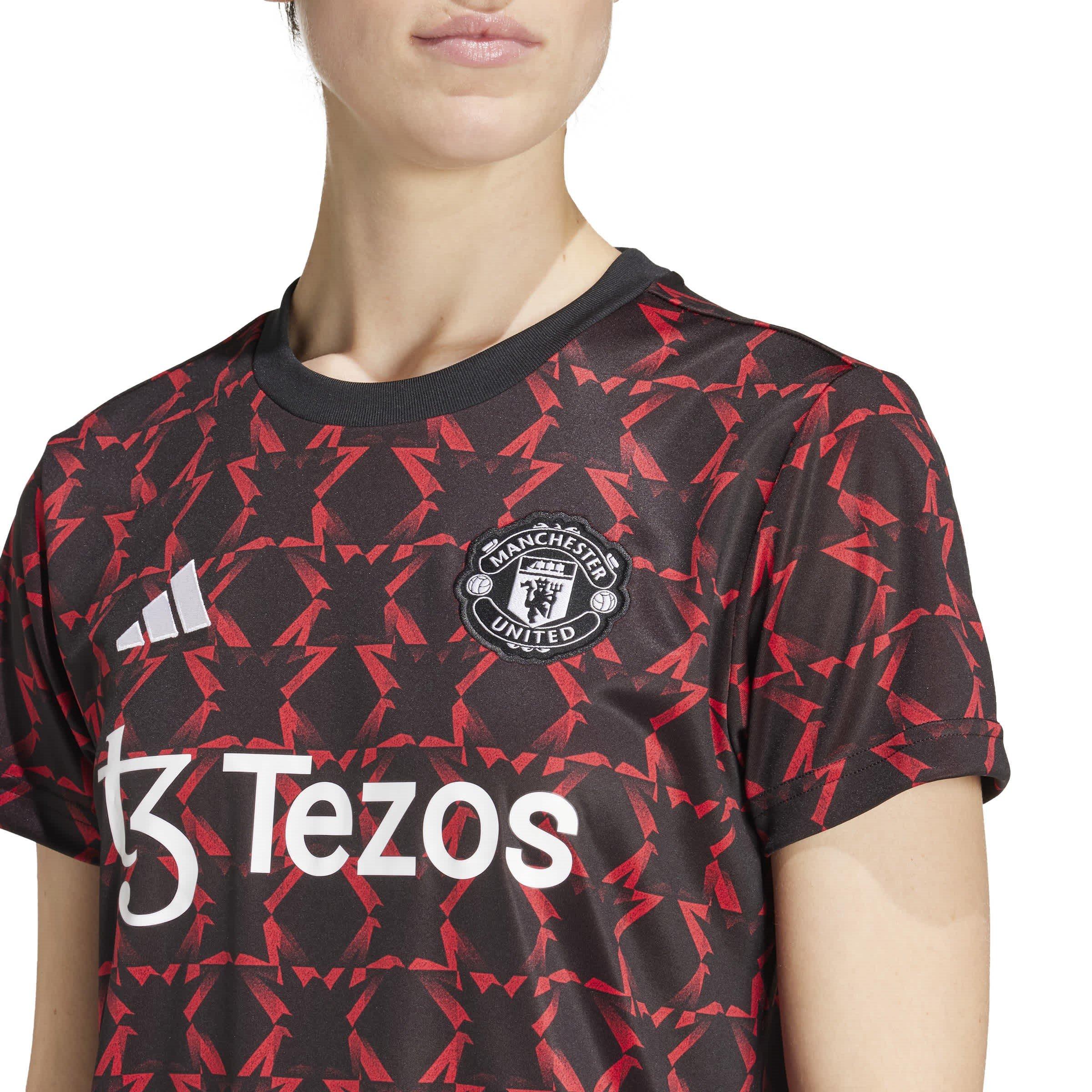 Schwarz/Mufc Rot - adidas - Manchester United Pre-Match Shirt 2024 2025 Womens - 5