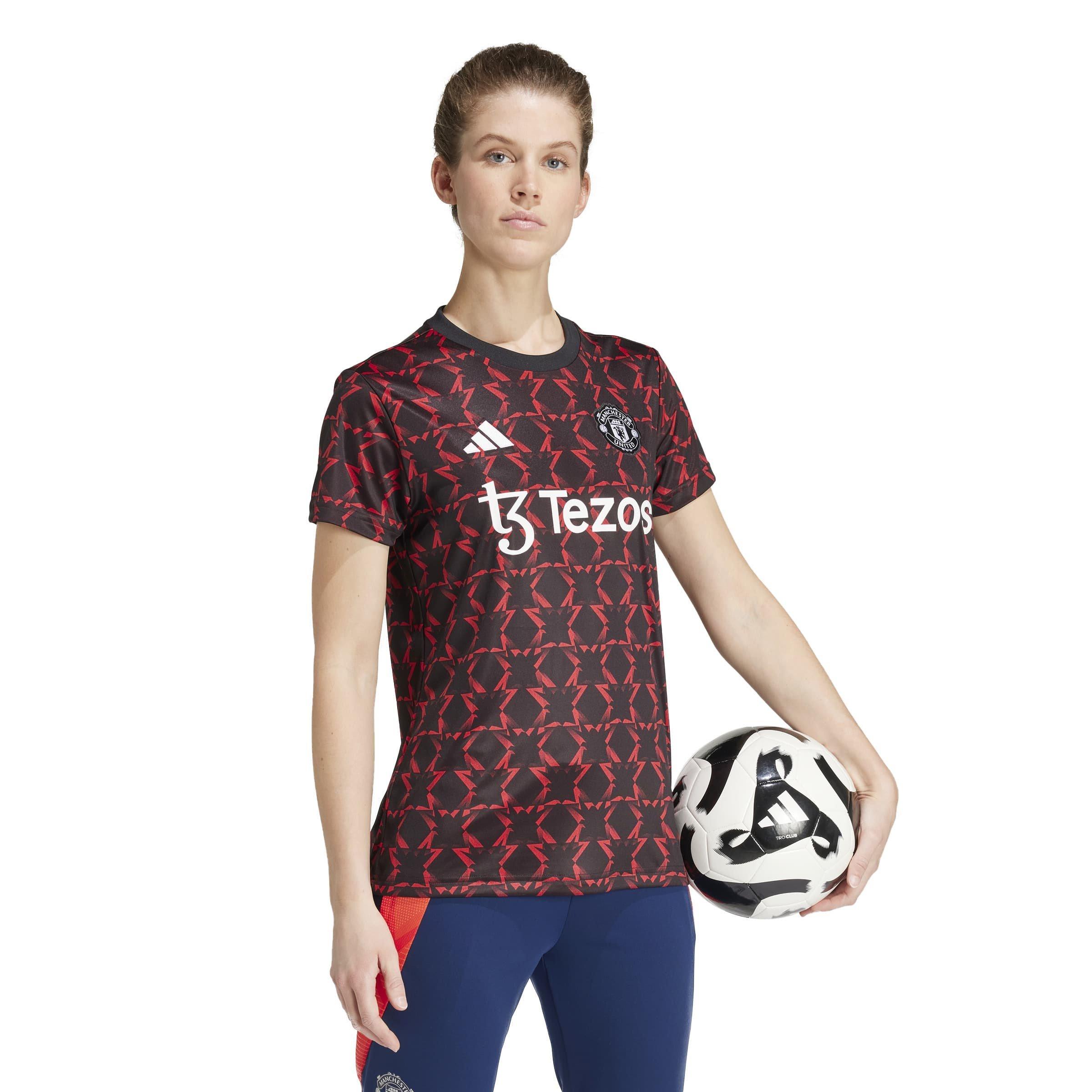 Schwarz/Mufc Rot - adidas - Manchester United Pre-Match Shirt 2024 2025 Womens - 7