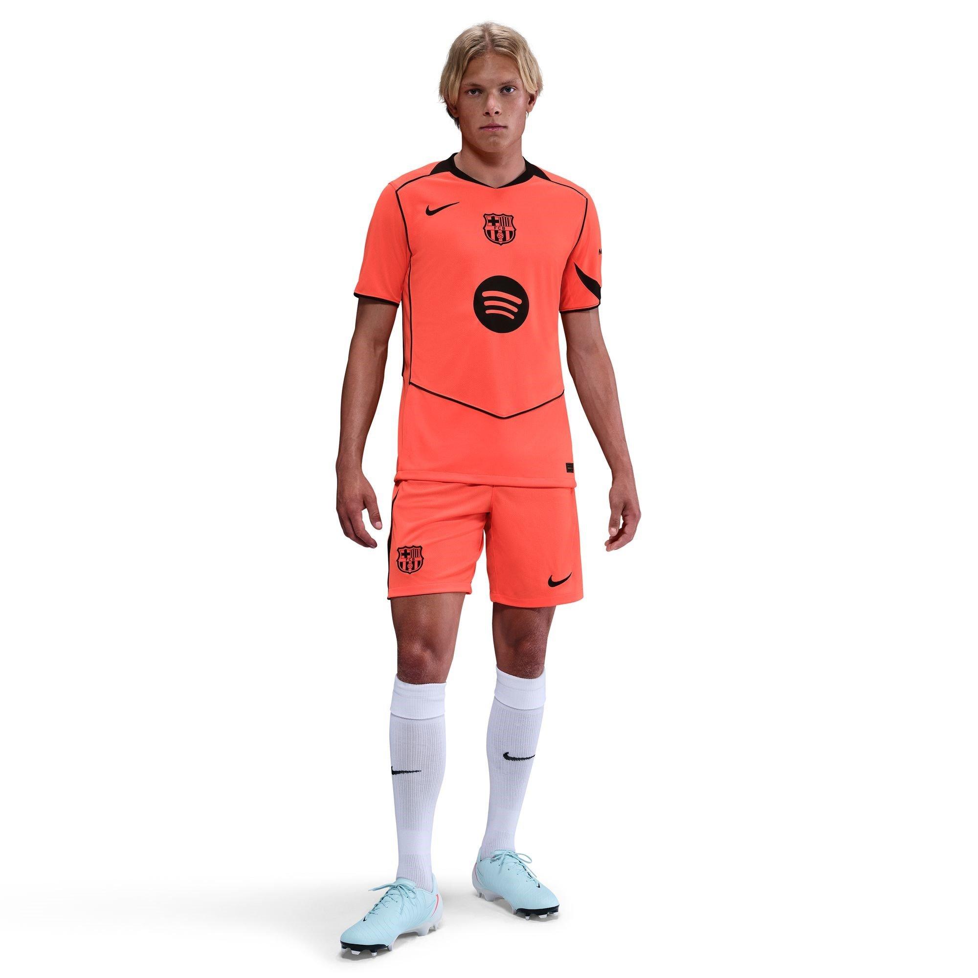 Orange/Blue - Nike - Barcelona Third Shorts 2025 2026 Adults - 3