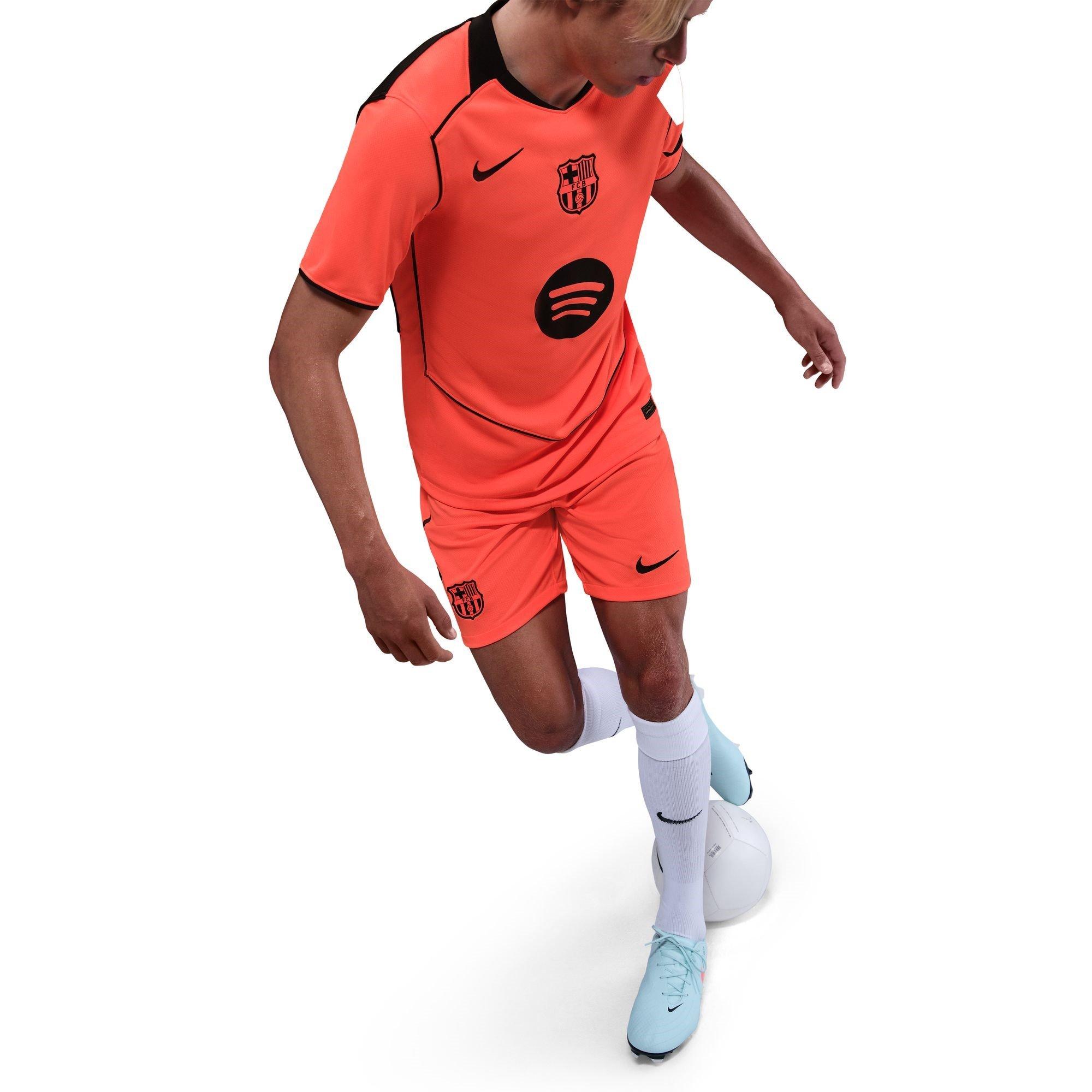 Orange/Blue - Nike - Barcelona Third Shorts 2025 2026 Adults - 5