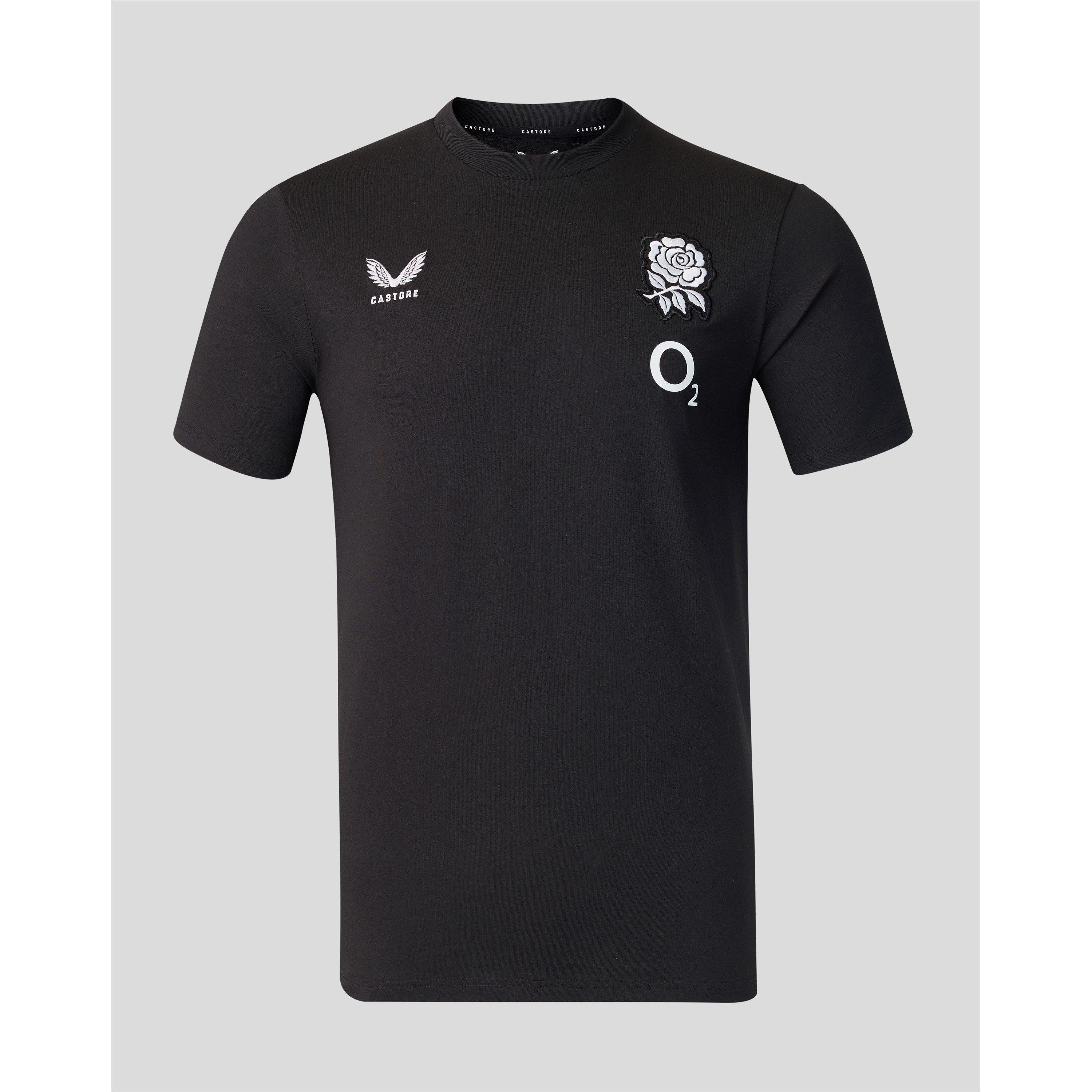 Noir classique - Castore - Mens England Rugby 2026 Short Sleeve Performance T-Shirt - 1