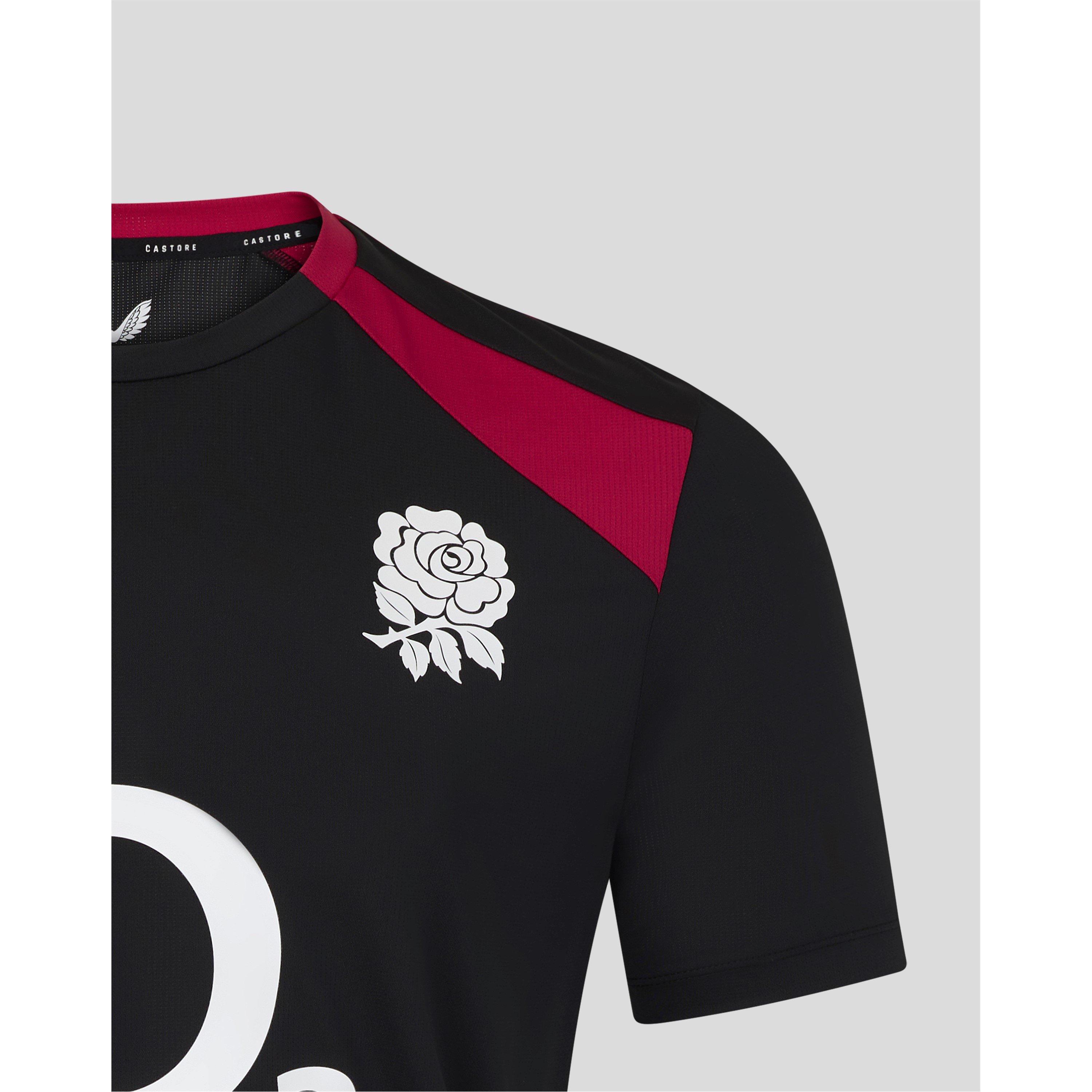 Black/Persian - Castore - Mens England Rugby 2026 Short Sleeve Performance T-Shirt - 1