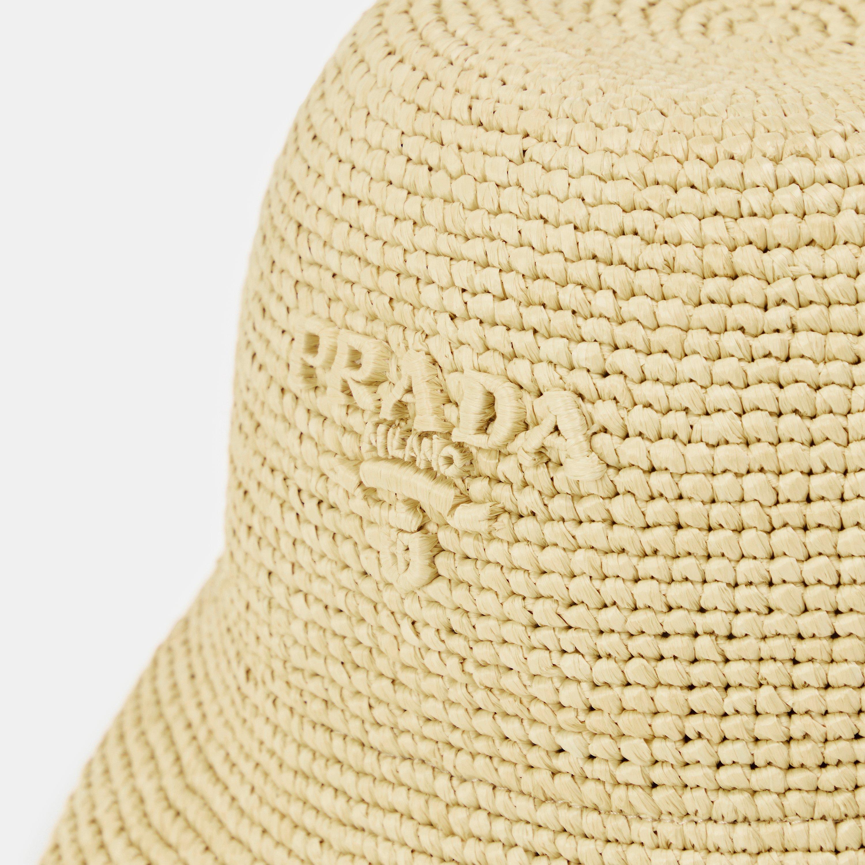 Naturale - Prada - Women's Crochet Logo Floppy Hat - 4