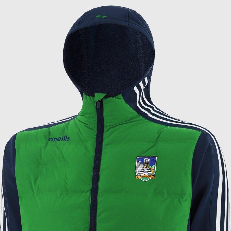 GRN/MNE/WHI - ONeills - Hydra Limerick Padded Hooded Showerproof Performance Training Jacket - 2