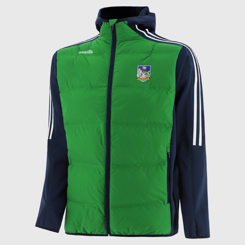 GRN/MNE/WHI - ONeills - Hydra Limerick Showerproof Padded Hooded Performance Training Jacket - 1