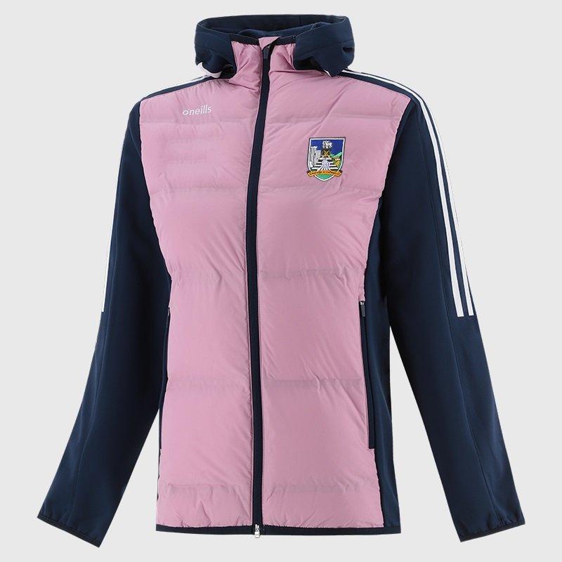 PNK/MNE/WHI - ONeills - Hydra Limerick Hooded Padded Performance Training Jacket - 1