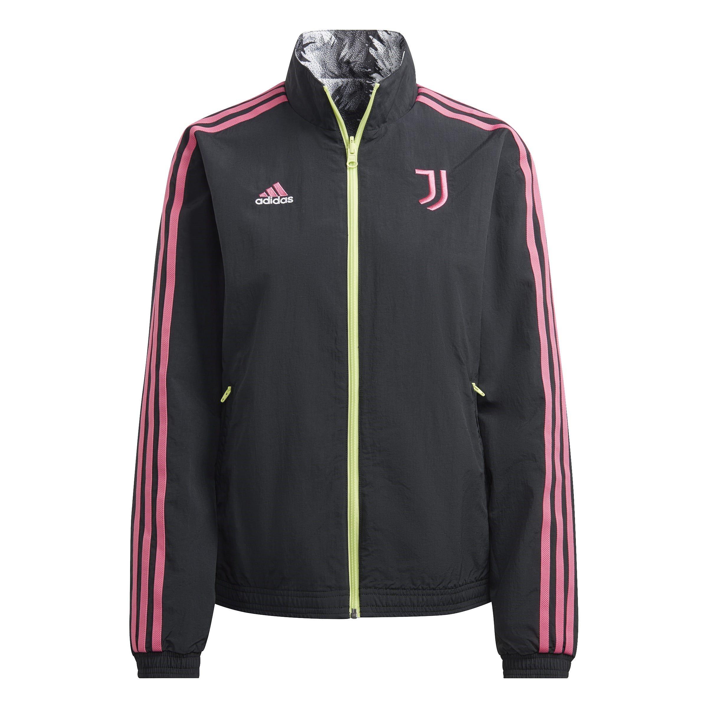 Sort - adidas - Juventus Anthem Reversible Long Sleeve Licensed Rain Anorak - 2