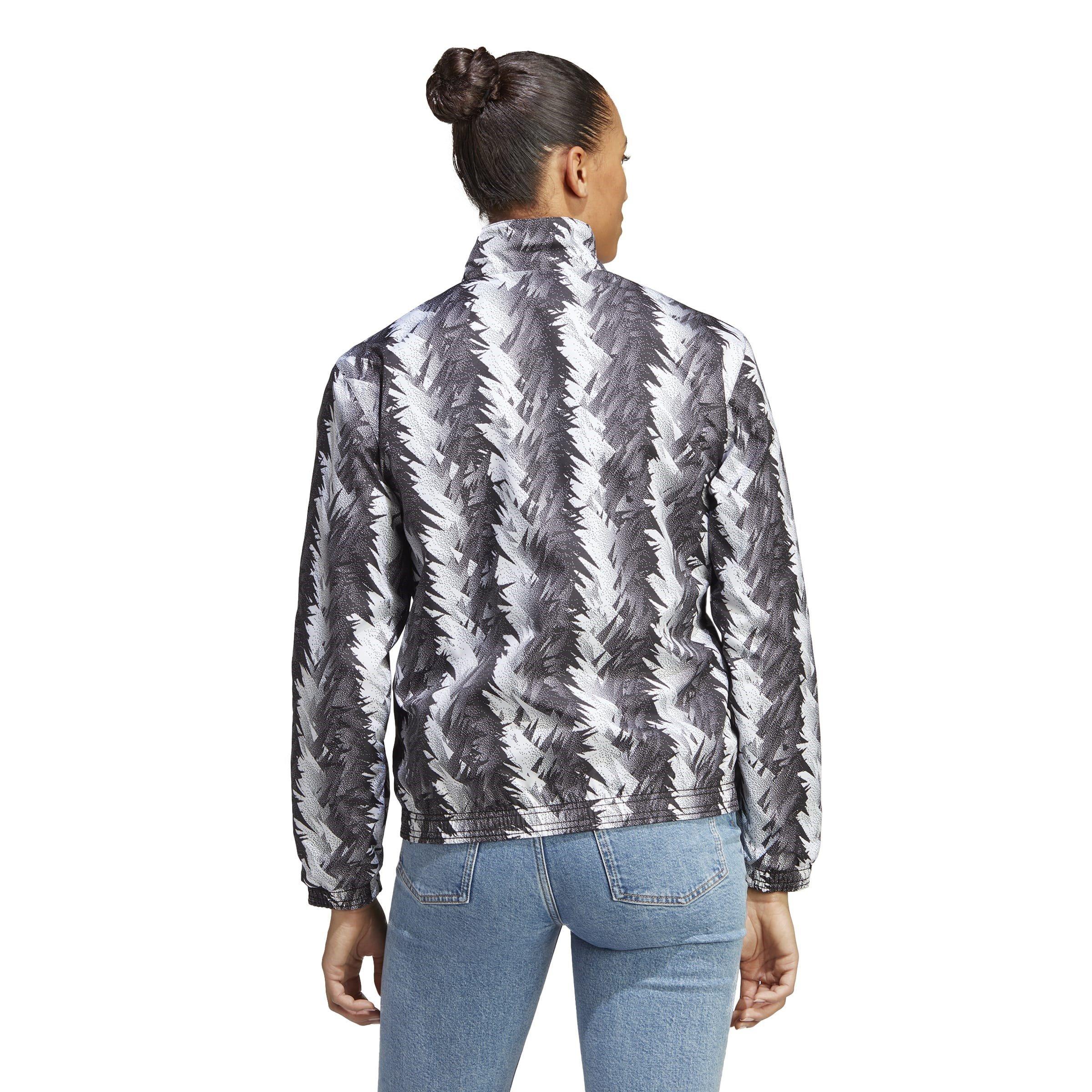 Sort - adidas - Juventus Anthem Reversible Long Sleeve Licensed Rain Anorak - 4