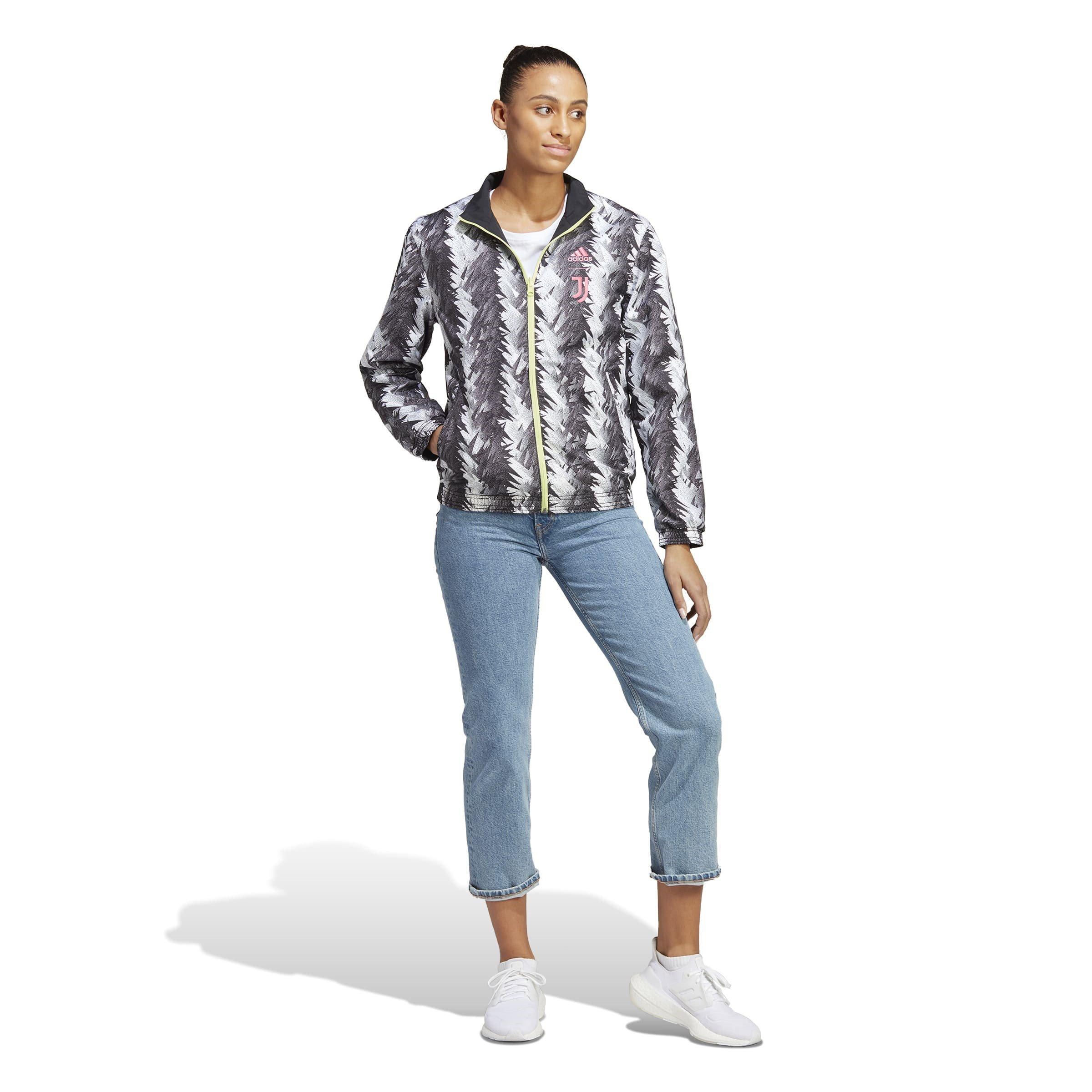 Sort - adidas - Juventus Anthem Reversible Long Sleeve Licensed Rain Anorak - 6