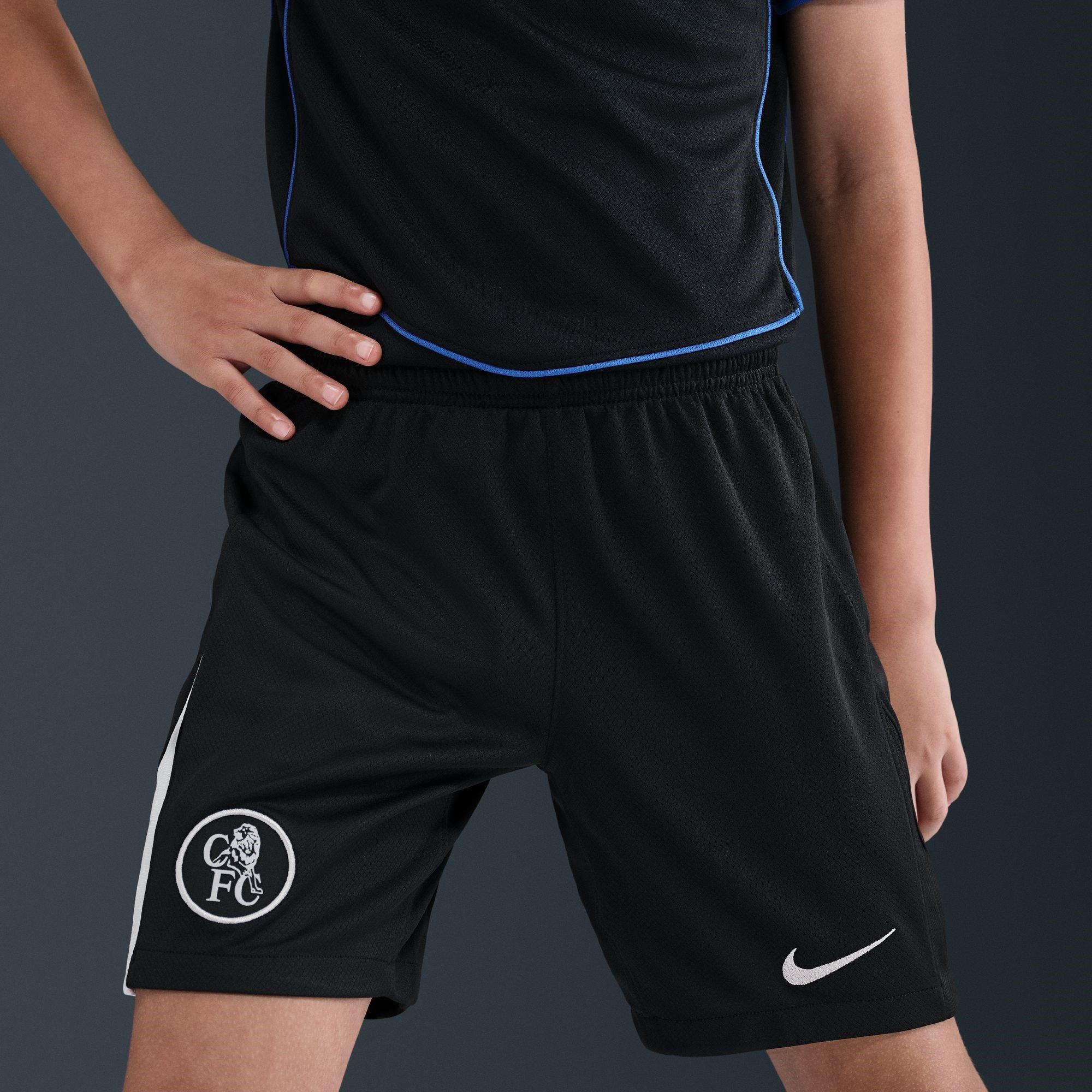 Black/Silver - Nike - Chelsea Third Shorts 2025 2026 Juniors - 6