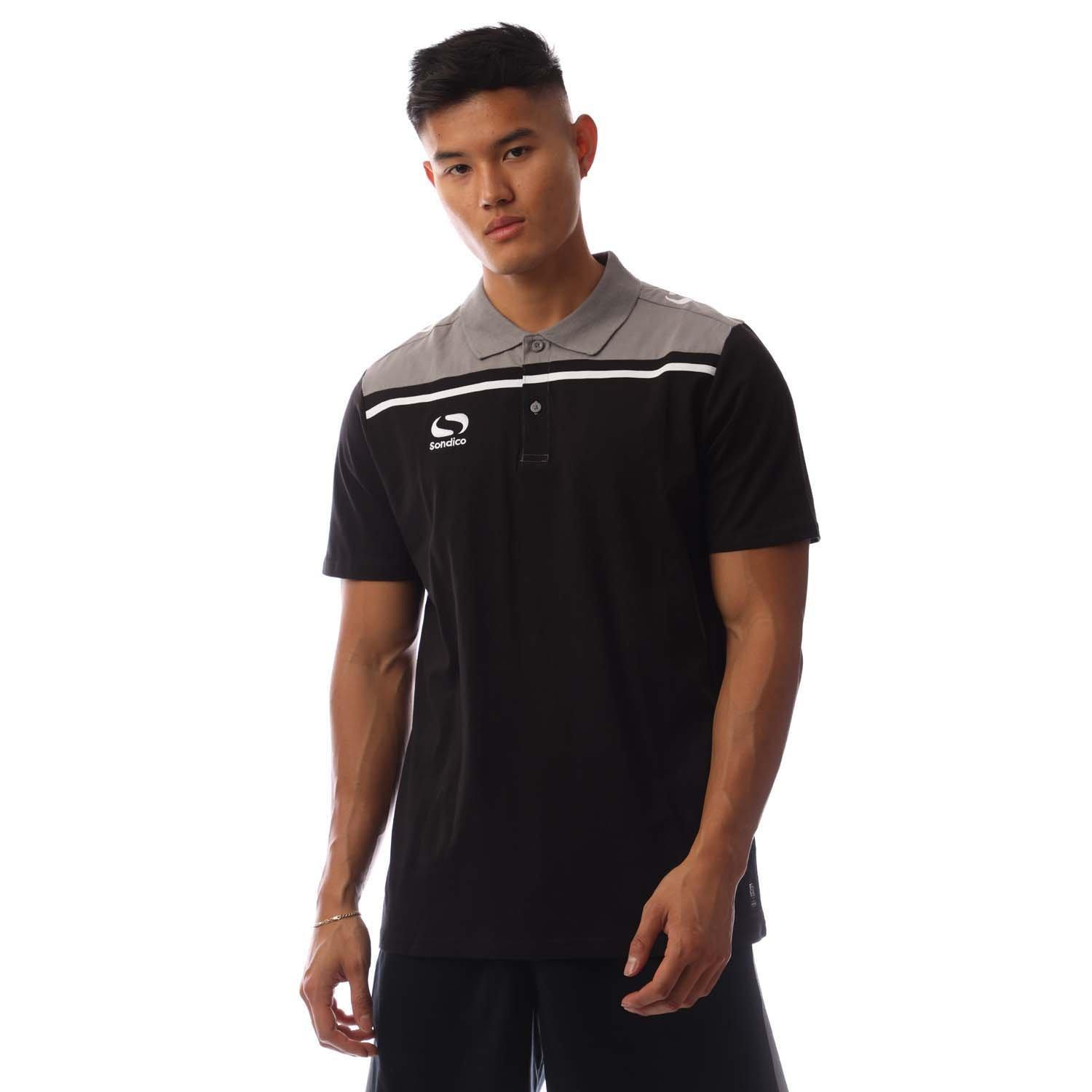 Black/Charocal - Sondico - Men's Performance Polo Shirt - 1
