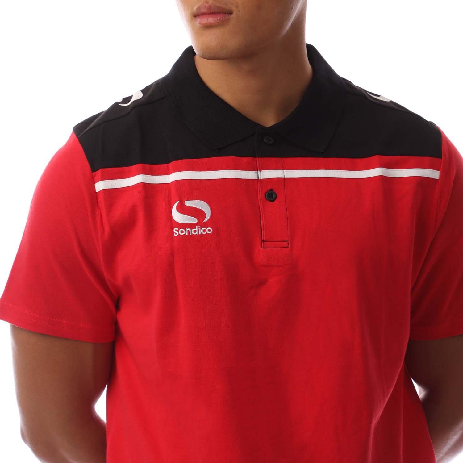 Red/Black - Sondico - Men's Performance Polo Shirt - 2