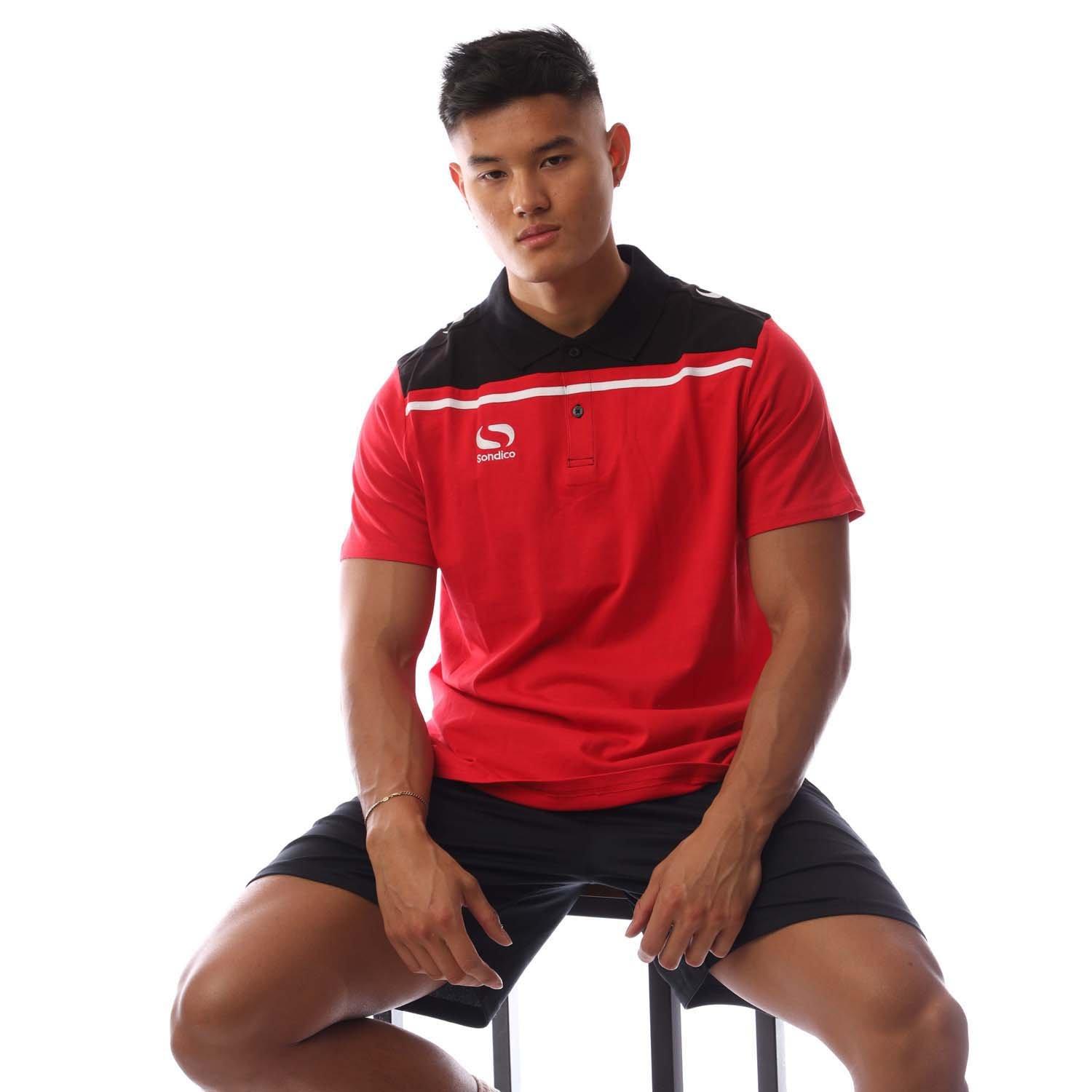 Red/Black - Sondico - Men's Performance Polo Shirt - 4
