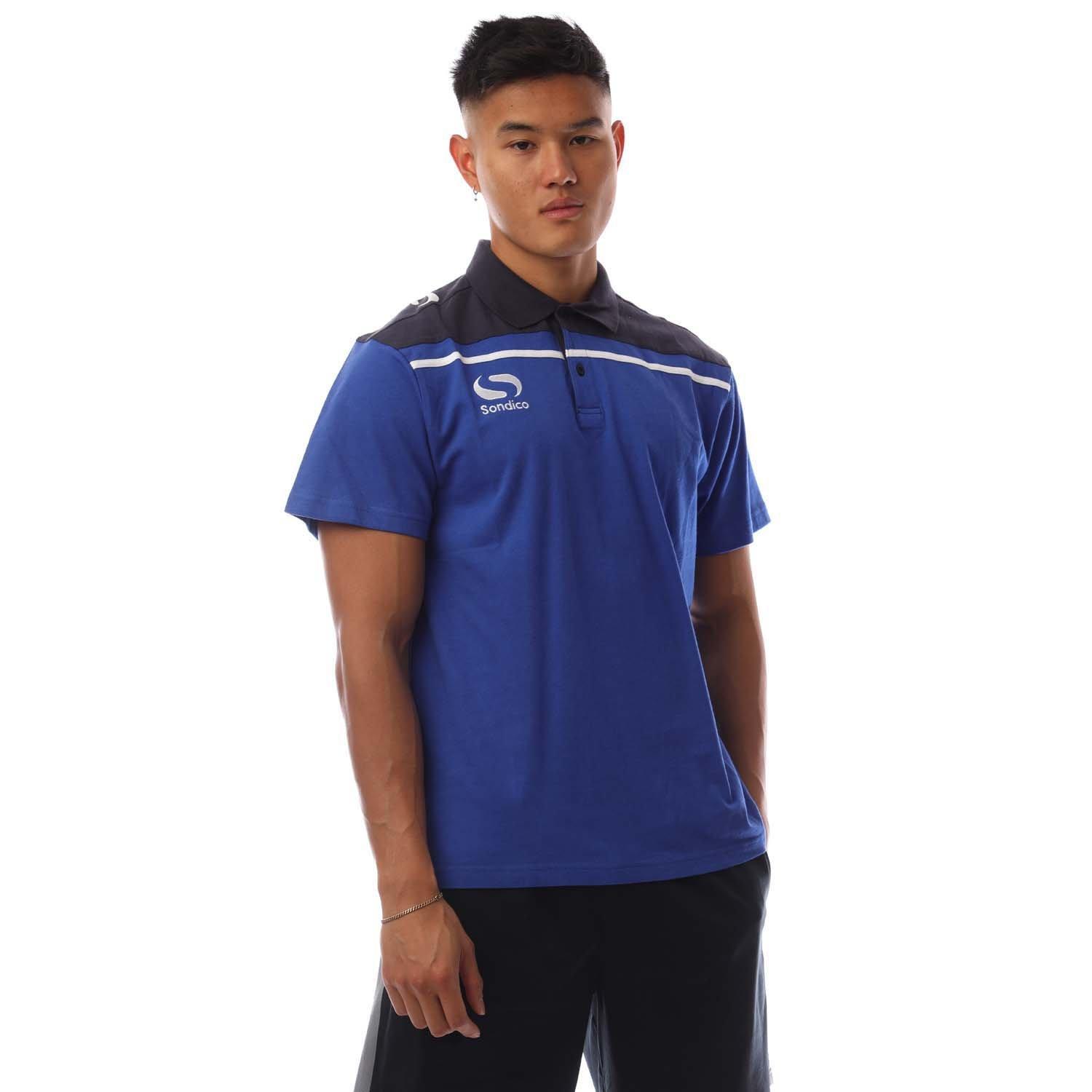 Sondico Men's Performance Polo Shirt - Royal/Navy - L