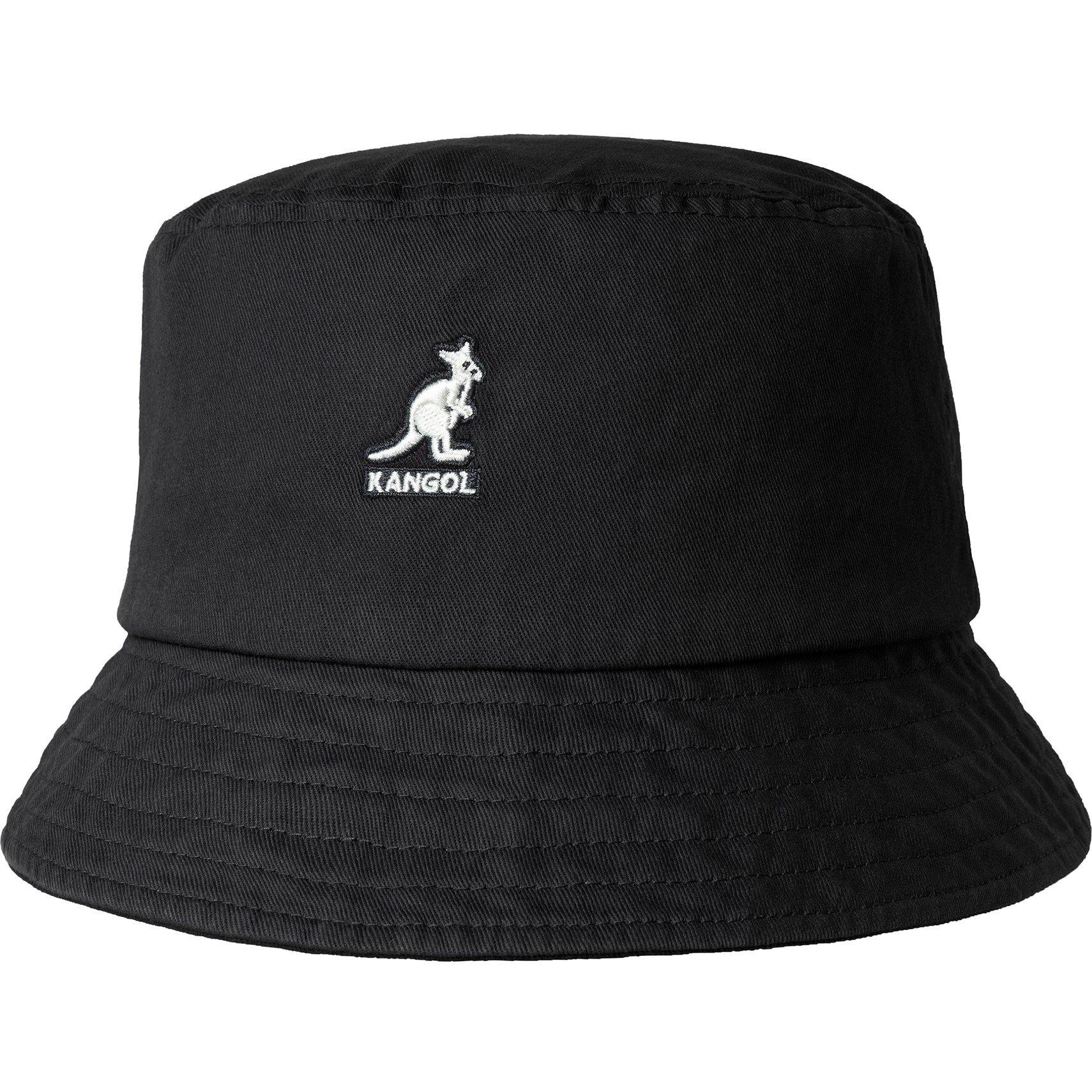 Kangol Adults Washed Bucket Hats - Black - Small