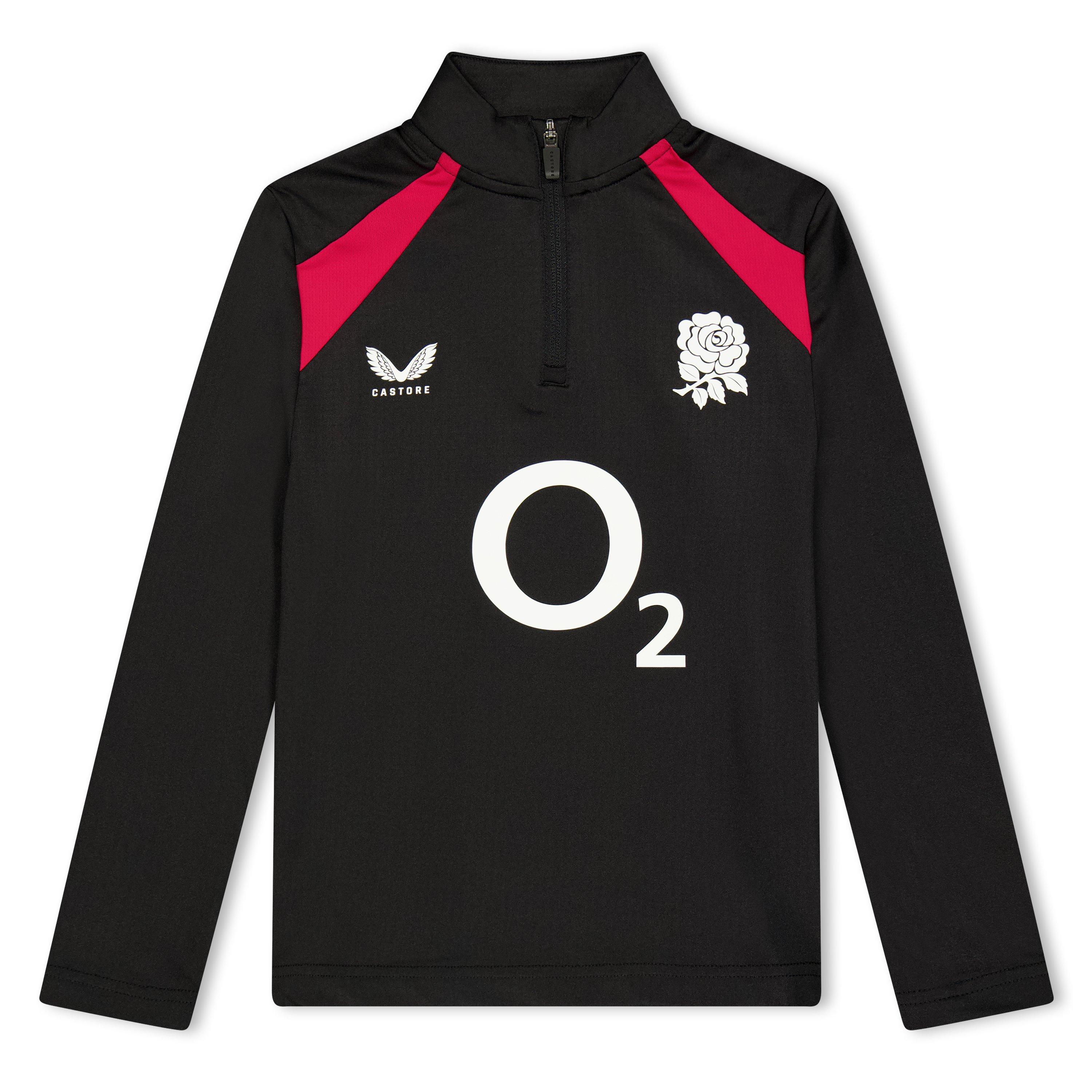 Castore Boys Kids England Rugby 2026 Prematch Jacket - Black/Persian - 13 (XL)