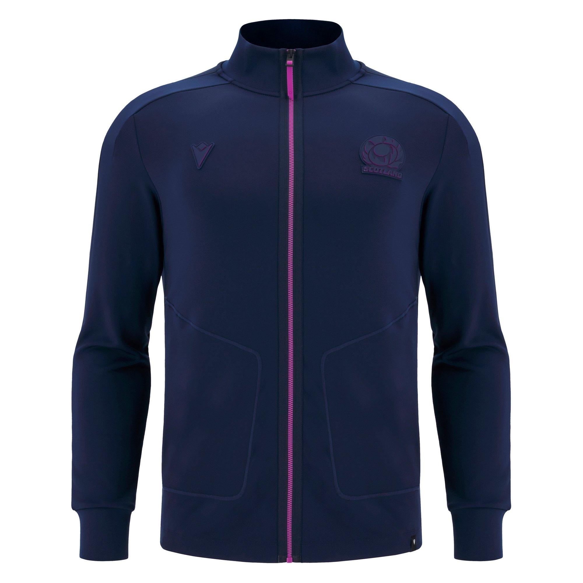 Navy Purple - Macron - Men's Anthem Scotland Rugby 2025 Long Sleeve Performance Rugby Jacket - 1