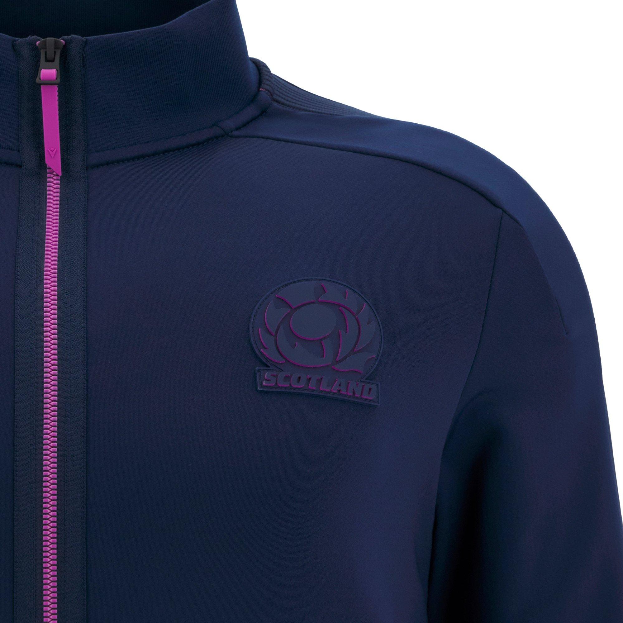 Blu Navy Viola - Macron - Anthem Scotland Rugby 2025 Long Sleeve Performance Rugby Jacket - 3