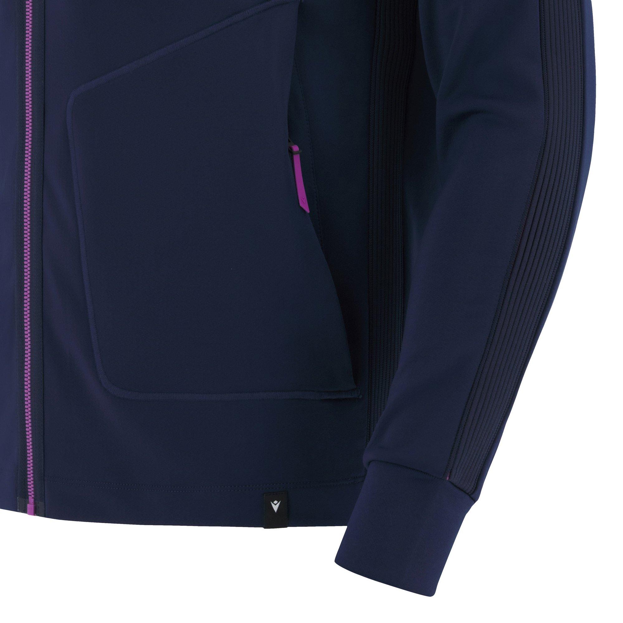 Blu Navy Viola - Macron - Anthem Scotland Rugby 2025 Long Sleeve Performance Rugby Jacket - 4