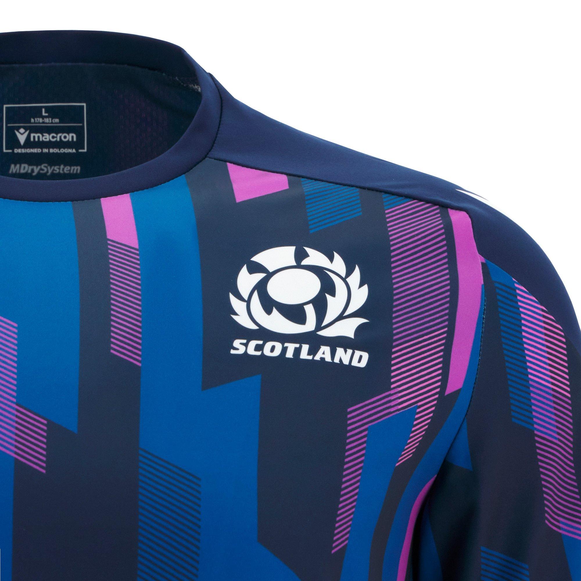Navy Purple - Macron - Scotland Rugby Pre Match Shirt 2025 Adults - 3