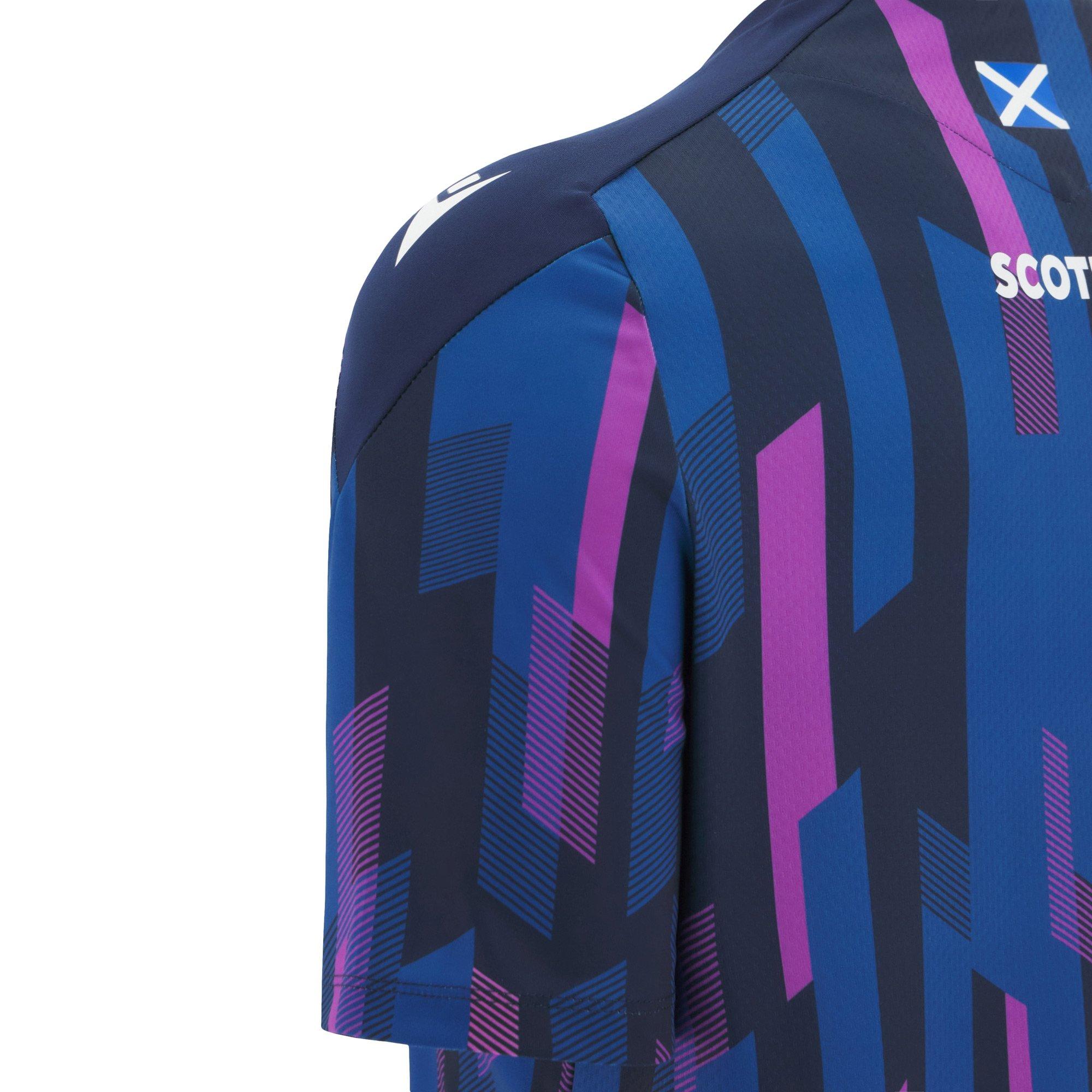 Navy Purple - Macron - Scotland Rugby Pre Match Shirt 2025 Adults - 4