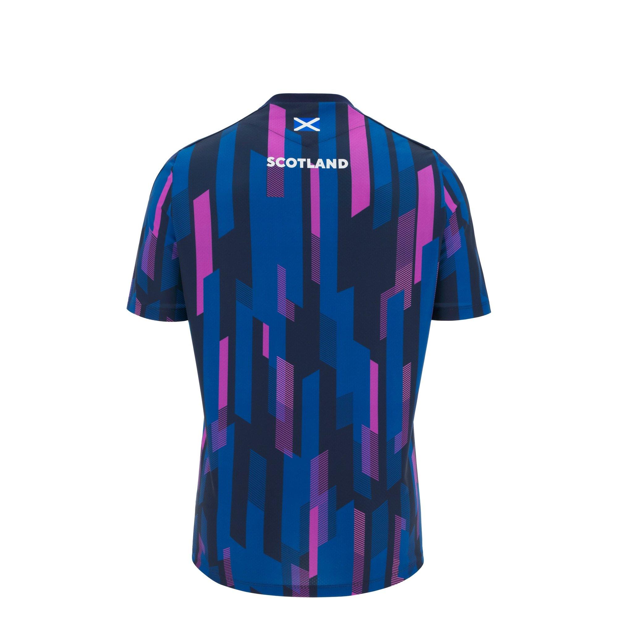 Navy Purple - Macron - Scotland Rugby Warm Up Shirt 2025 Juniors - 2