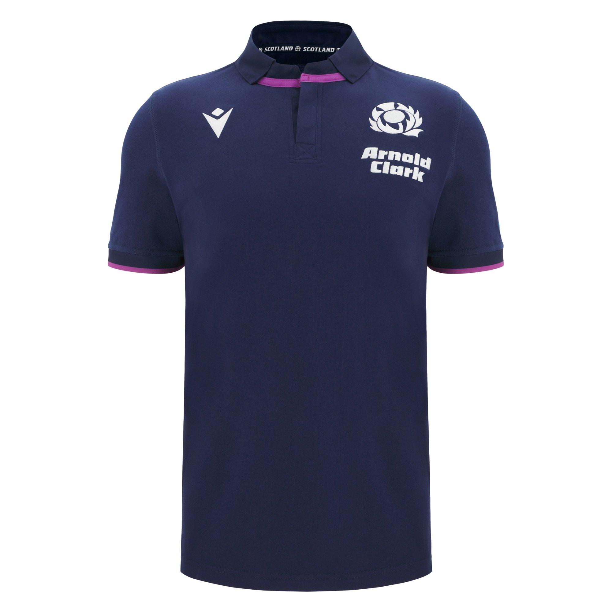 Macron Men's Scotland Rugby Home Shirt 2025 Adults - Navy - 2X Large