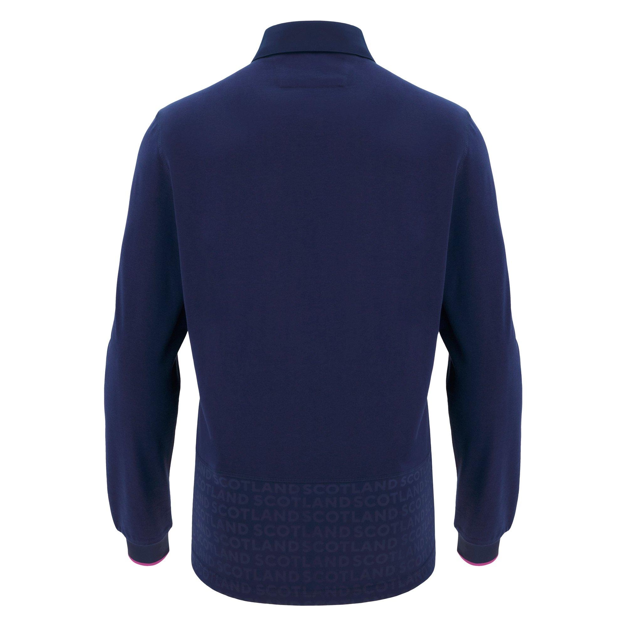 Navy - Macron - Scotland Rugby Long Sleeve Home Shirt 2025 Adults - 2