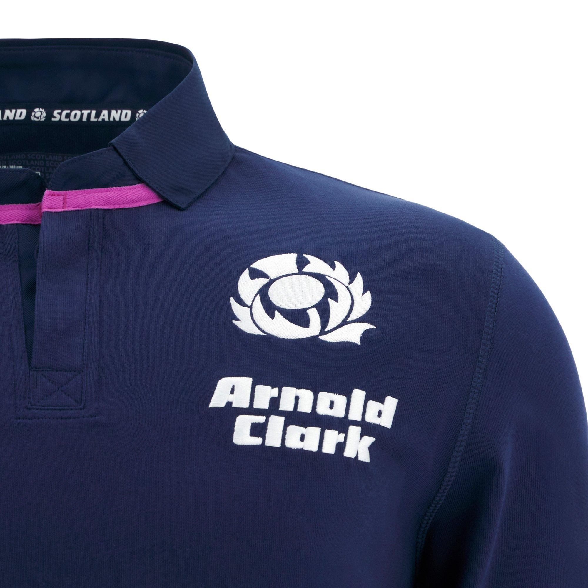 Navy - Macron - Scotland Rugby Long Sleeve Home Shirt 2025 Adults - 3