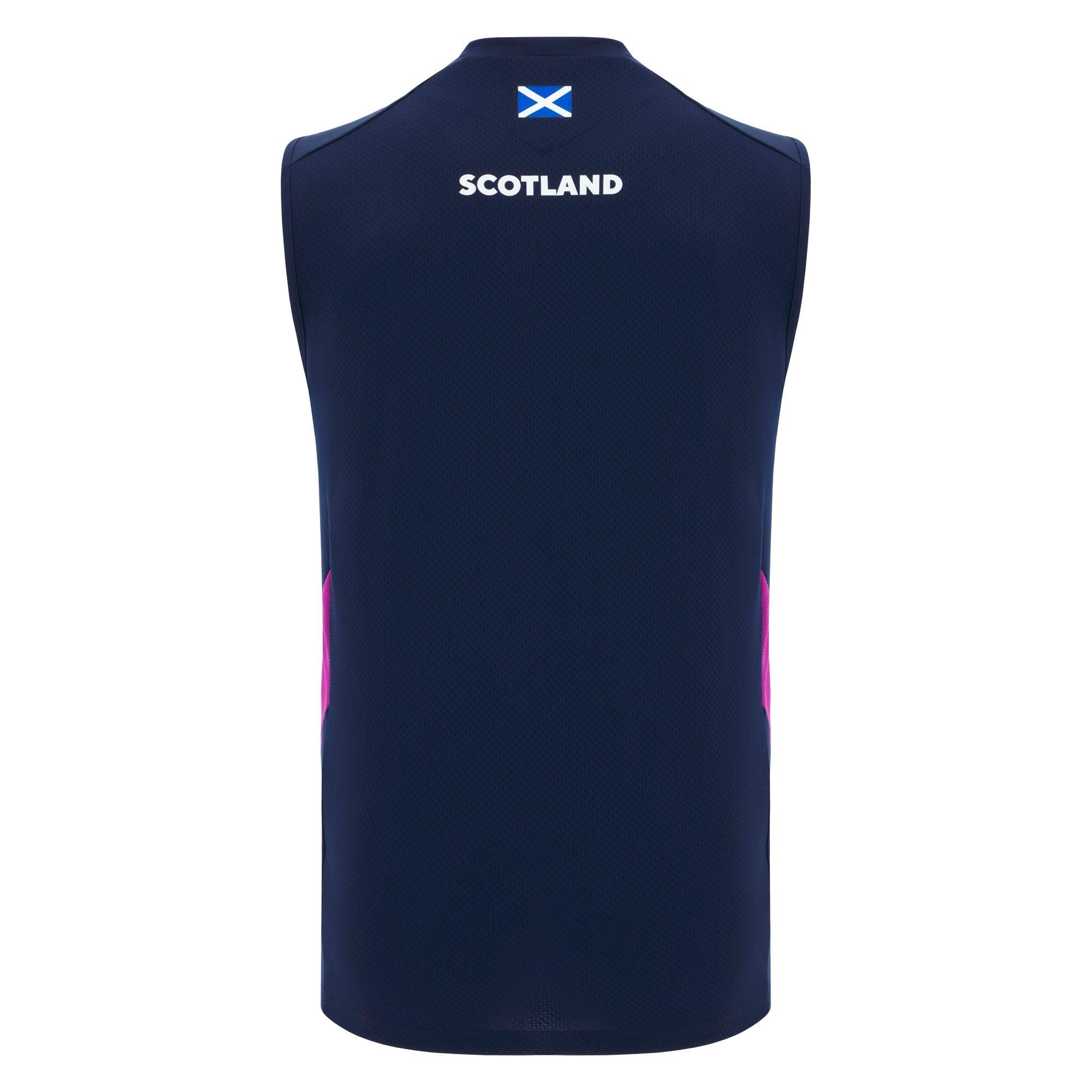 Navy/Sky - Macron - Scotland Rugby Sleeveless Shirt 2025 Adults - 2
