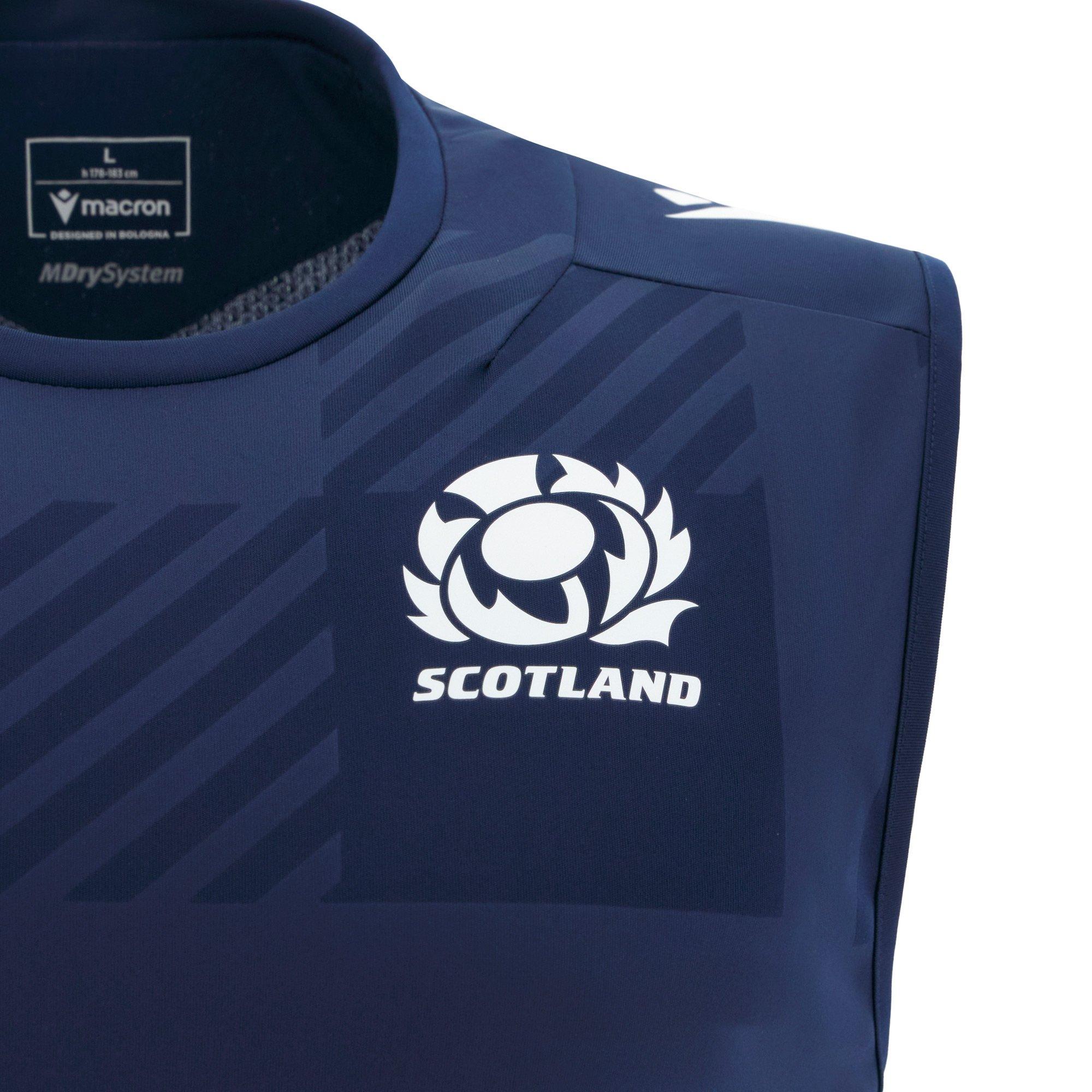 Navy/Sky - Macron - Scotland Rugby Sleeveless Shirt 2025 Adults - 3