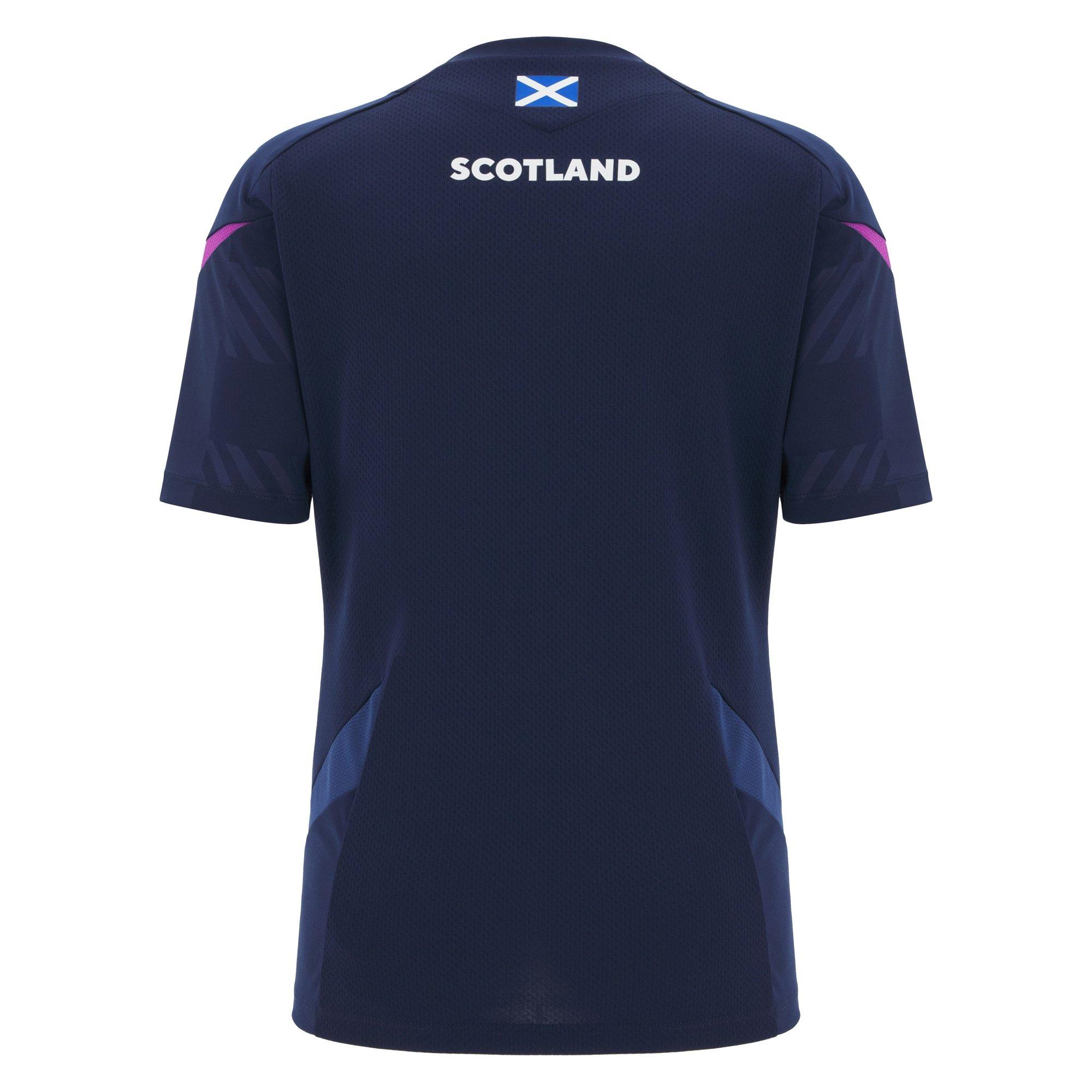 Navy/Sky - Macron - Scotland Rugby Training Shirt 2025 Womens - 2