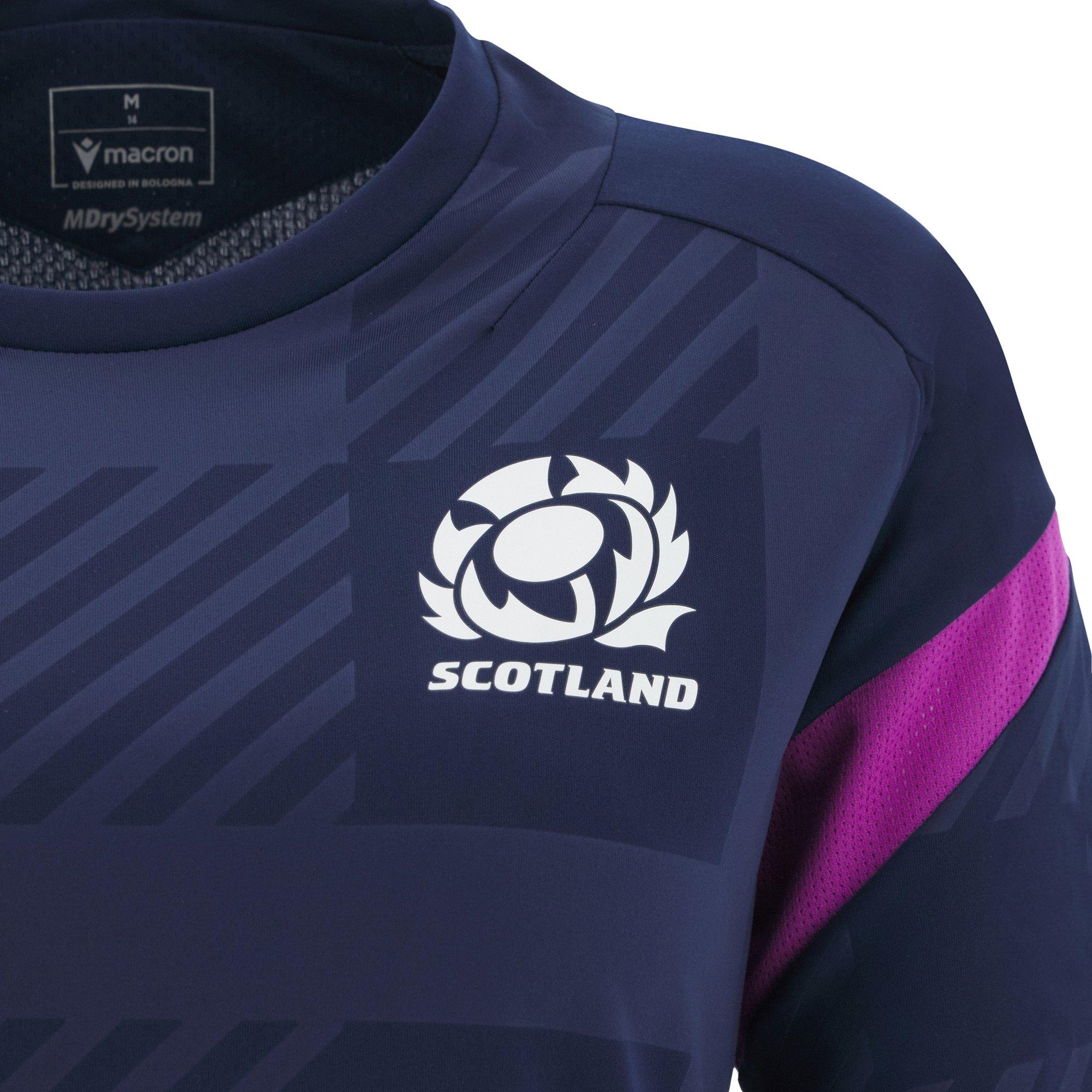 Navy/Sky - Macron - Scotland Rugby Training Shirt 2025 Womens - 3