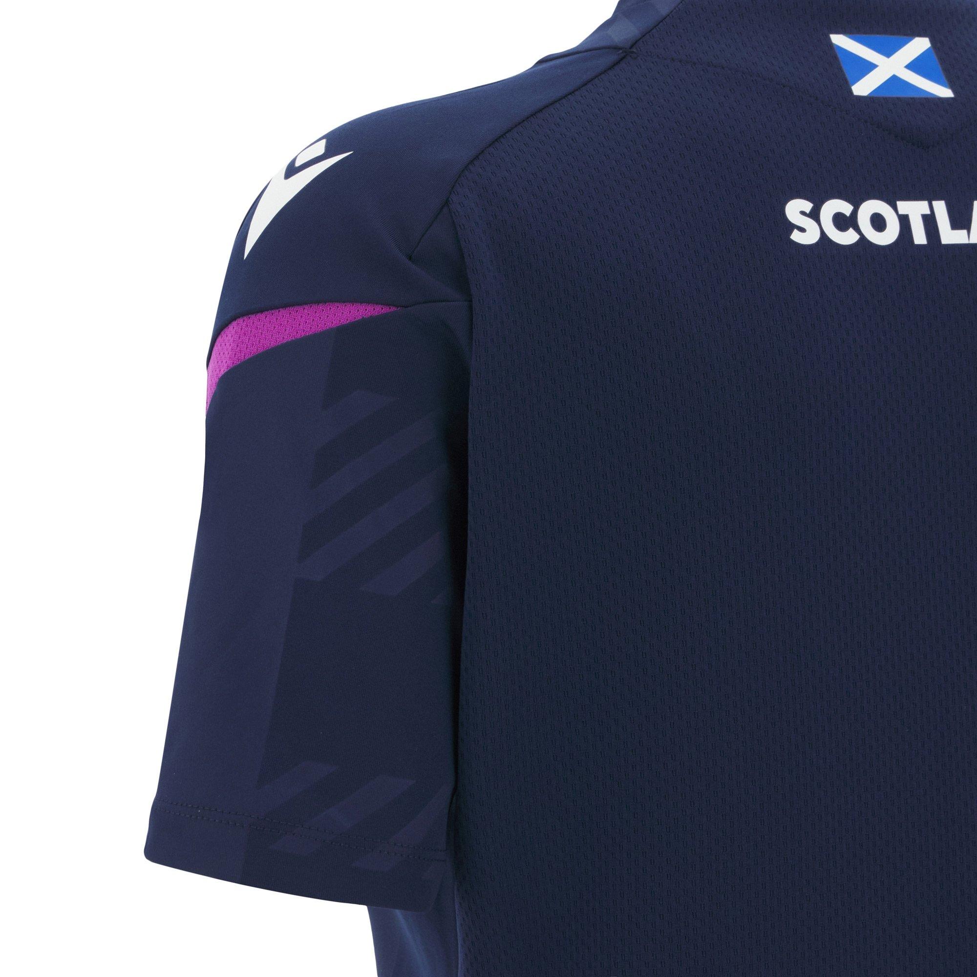 Navy/Sky - Macron - Scotland Rugby Training Shirt 2025 Womens - 4