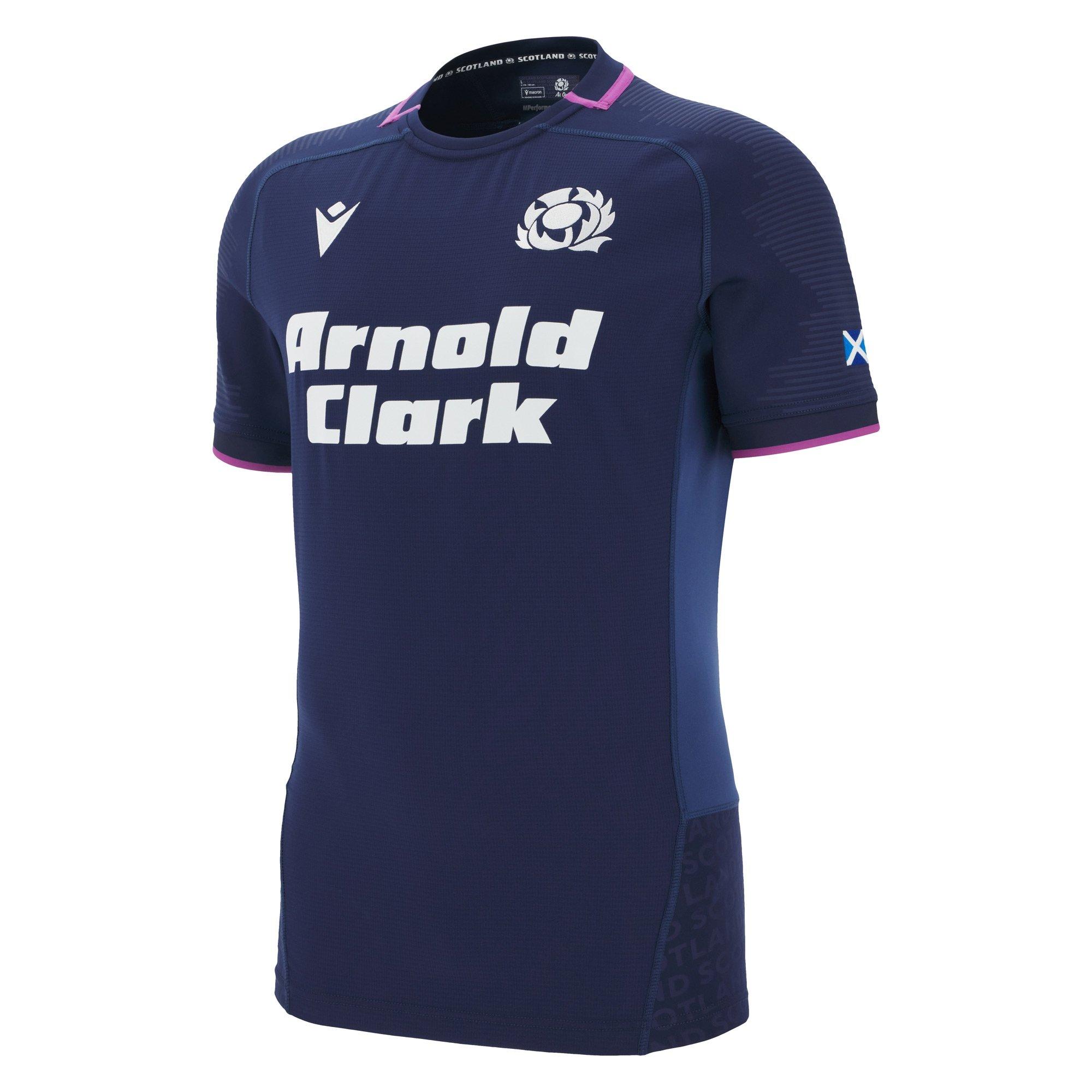 Macron Men's Scotland Rugby Home Shirt 2025 Adults - Navy - 2X Large