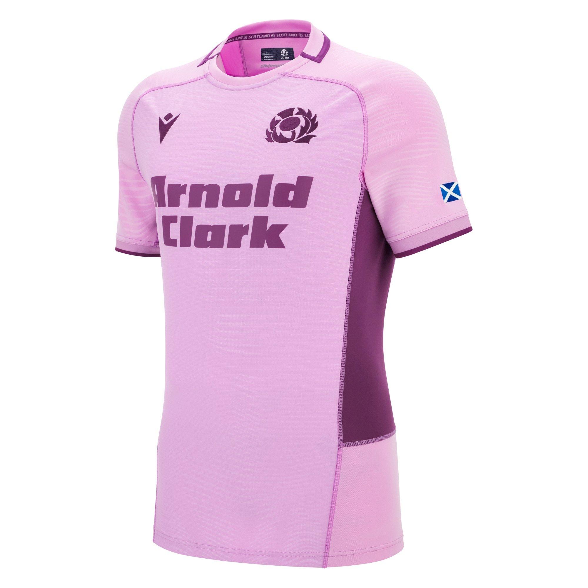 Pink - Macron - Scotland Rugby Away Authentic Shirt 2025 Adults - 1