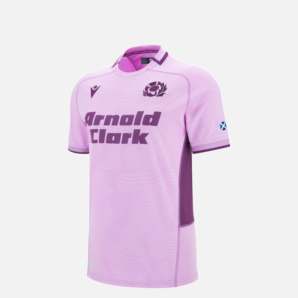 Macron Boys Scotland Rugby World Cup Away Shirt 2025 Juniors - Pink - 13 (XL)