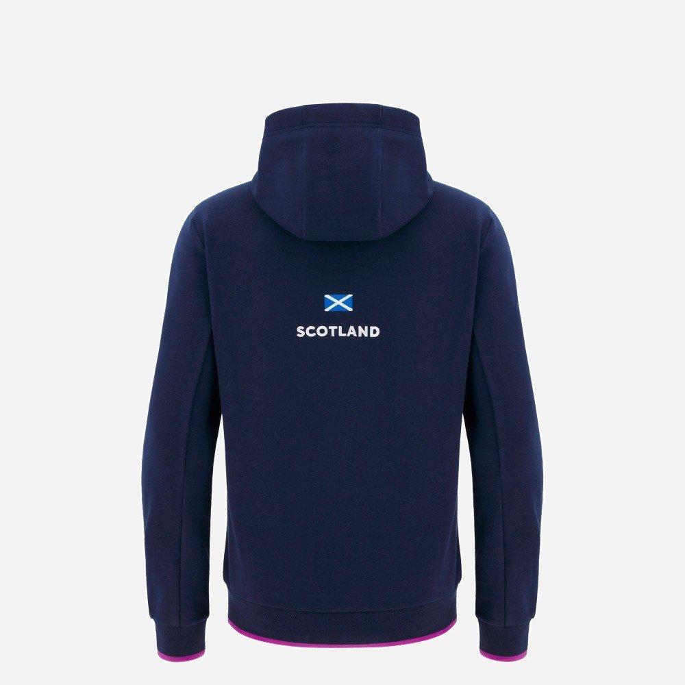 Navy/Sky - Macron - Scotland Rugby Travel Hoodie 2025 Juniors’ - 2