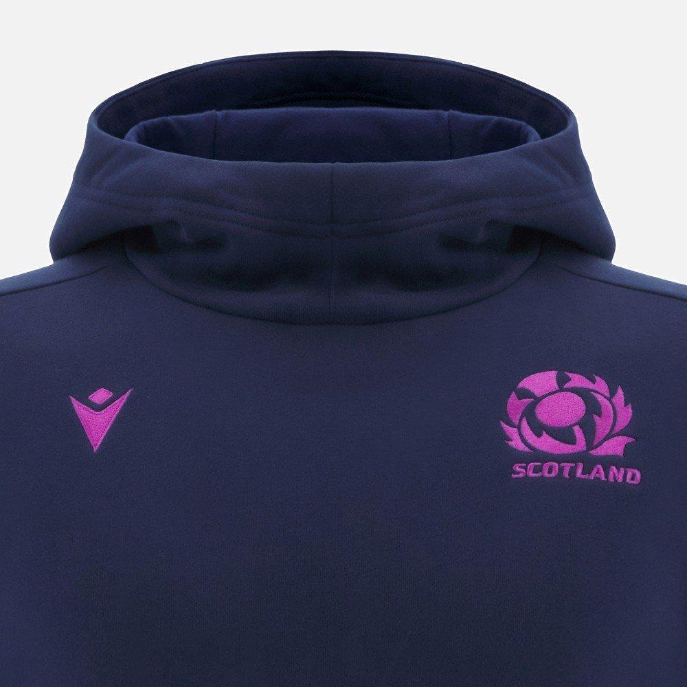 Navy/Sky - Macron - Scotland Rugby Travel Hoodie 2025 Juniors’ - 3