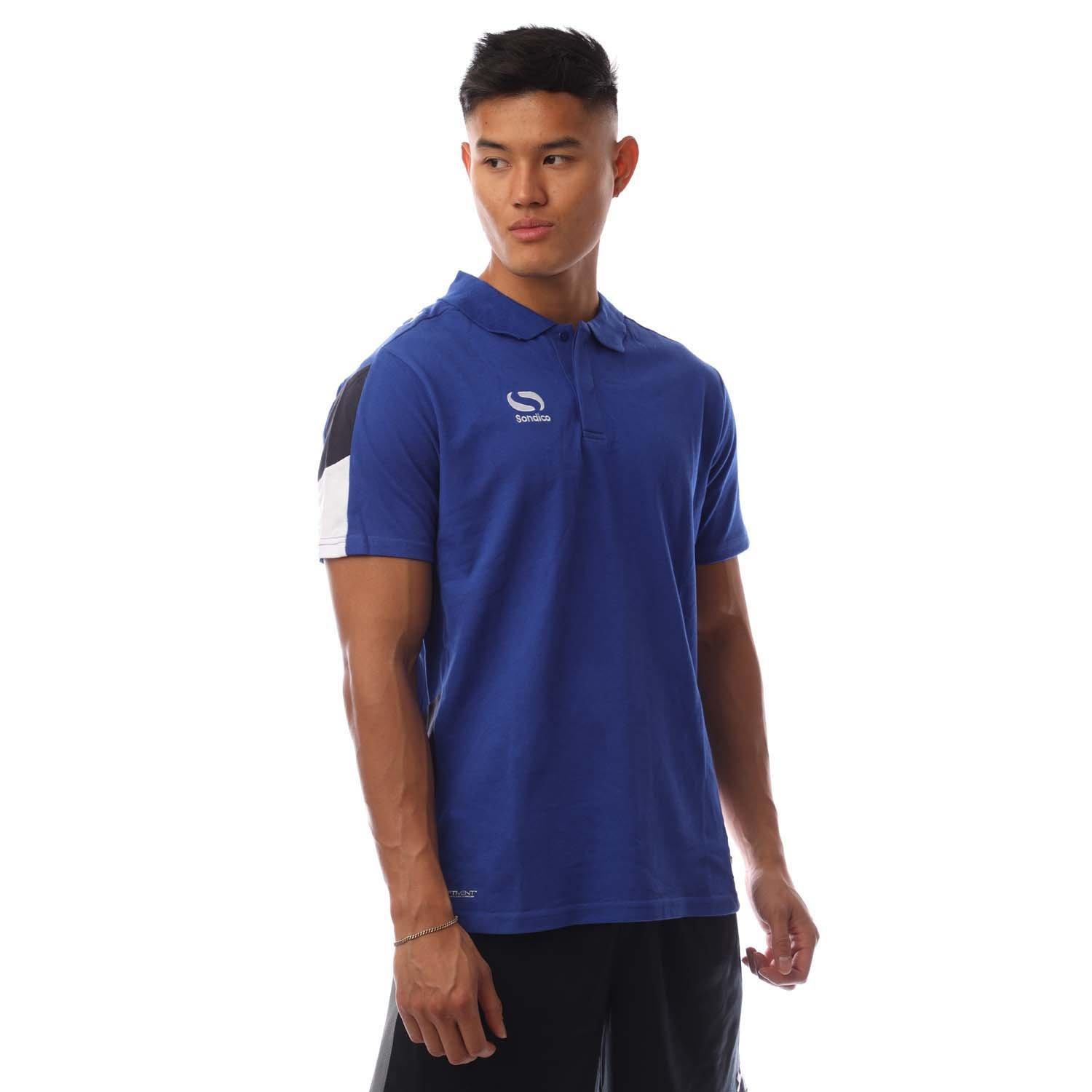 Royal/Navy/Wht - Sondico - Men's Venata Performance Polo Shirt - 2
